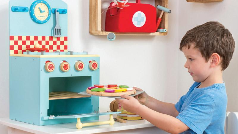 Montessori Two Sided Kids Play Kitchen & Diner | Cooking Playset | 3 Years+ | 2 Colours