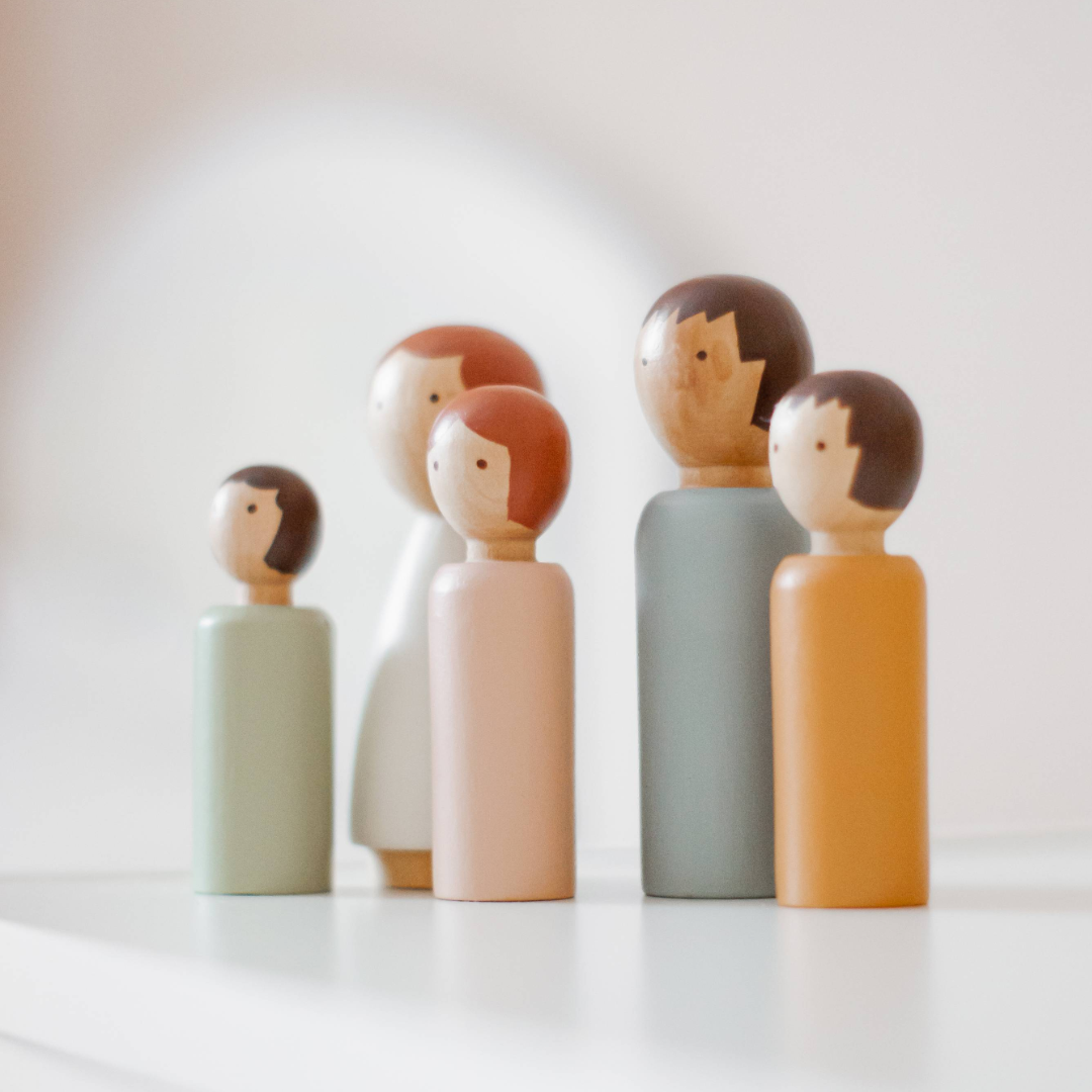 Dubois Wooden Family Dolls