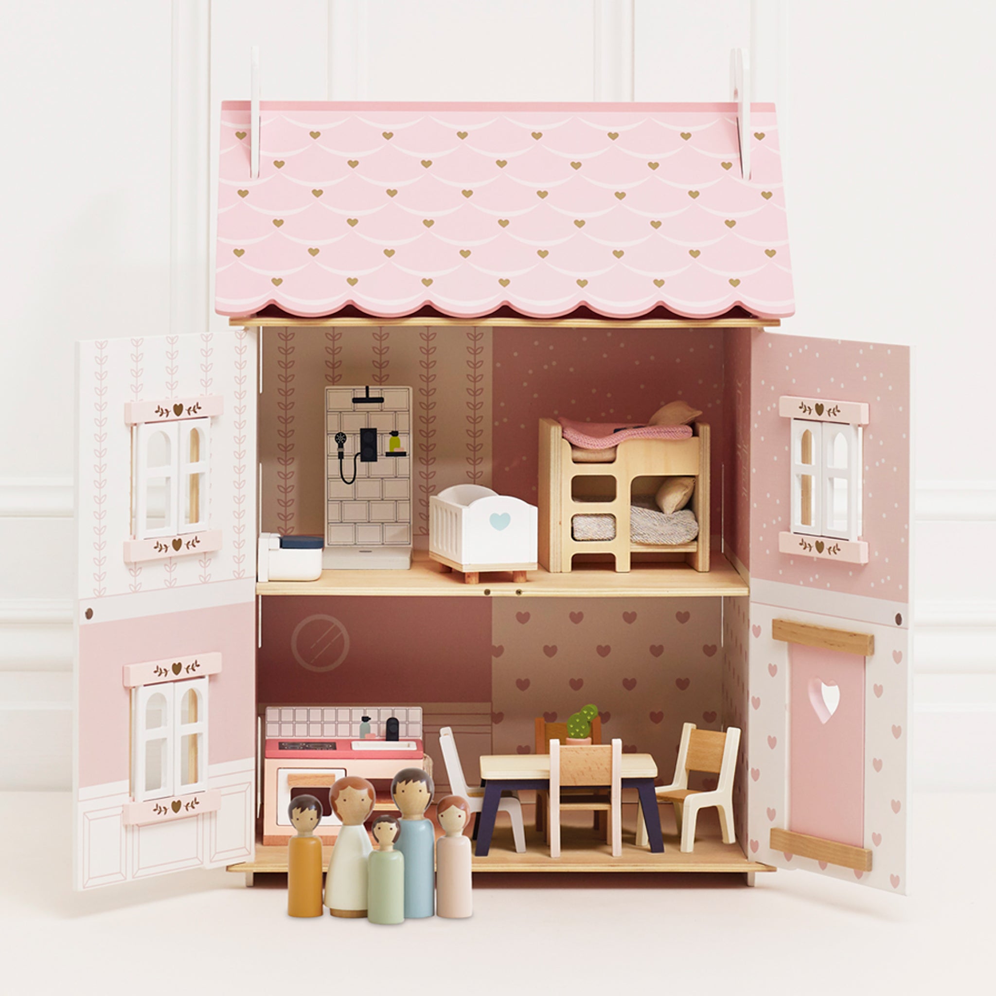 Roseheart Dolls House, Furniture and Family | Complete Starter Set