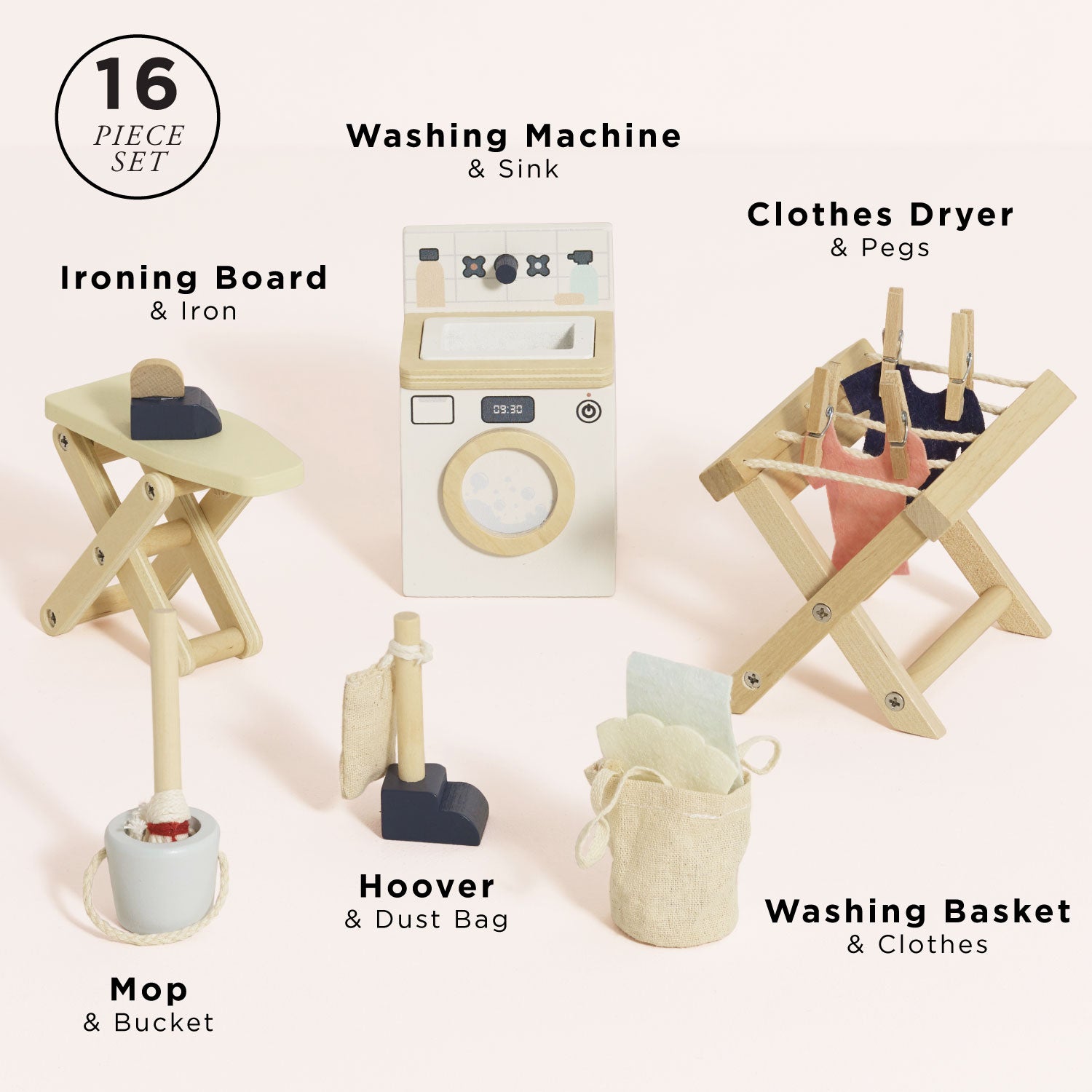 Dolls House Laundry Room Furniture Set