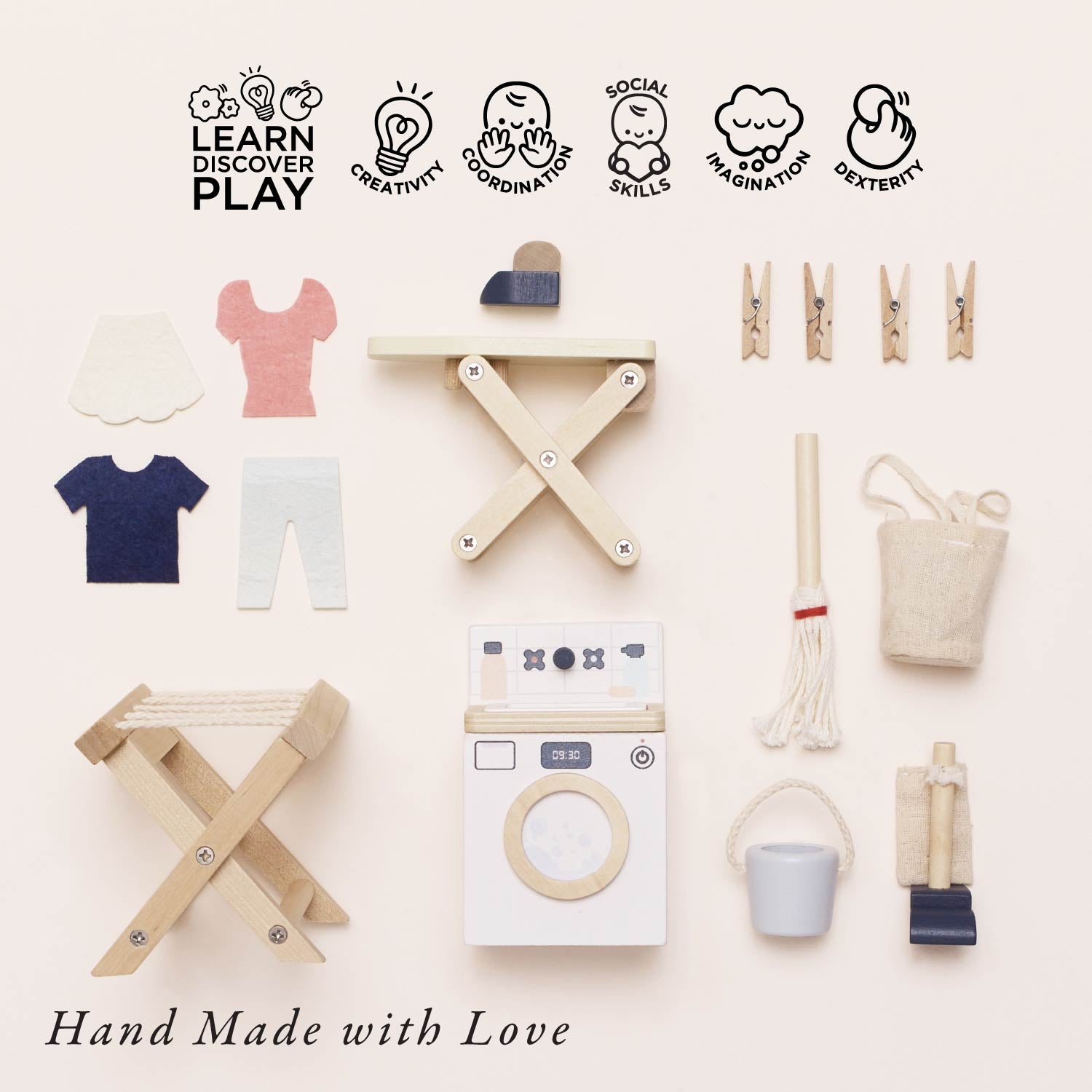 Dolls House Laundry Room Furniture Set