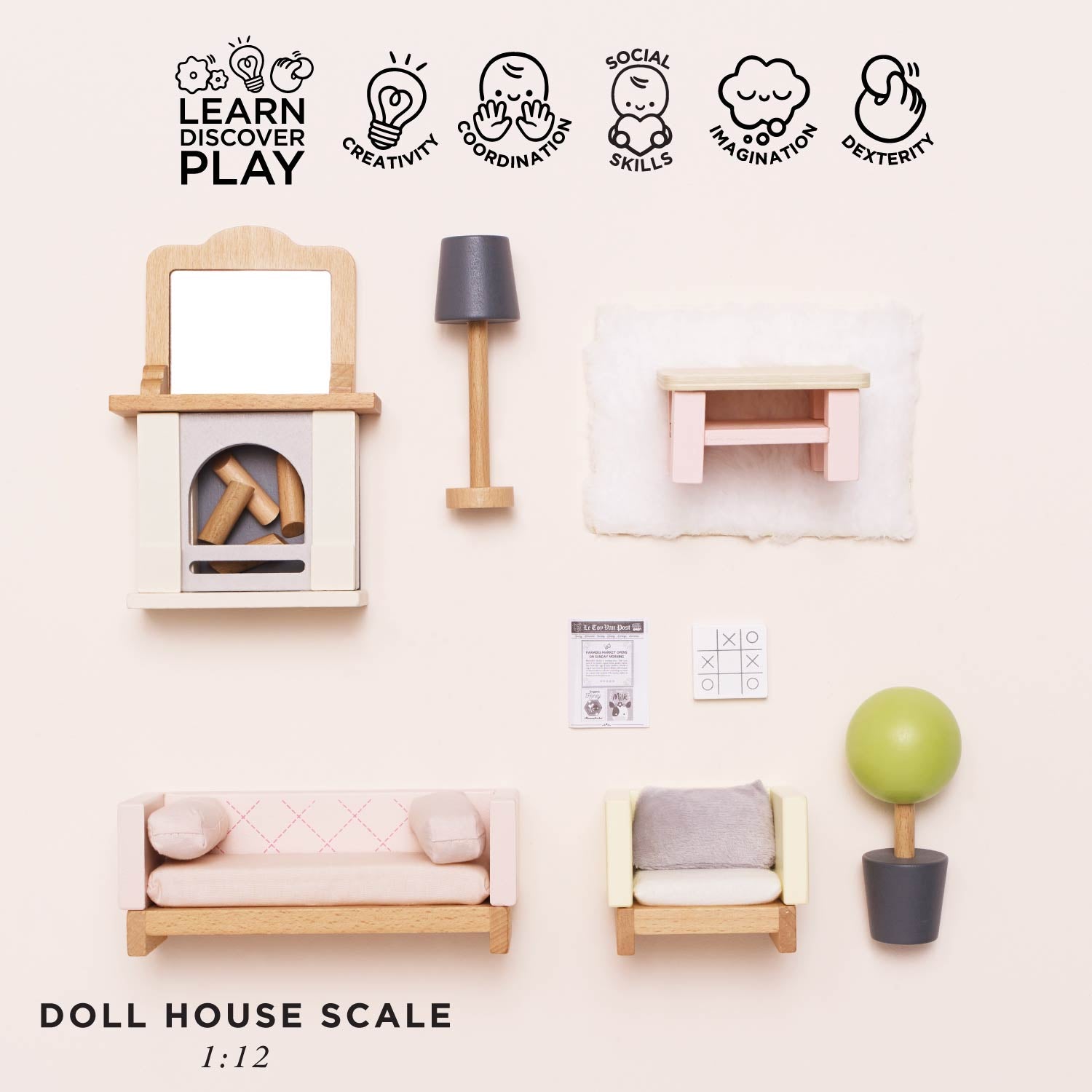 Dolls House Sitting Room Furniture Set