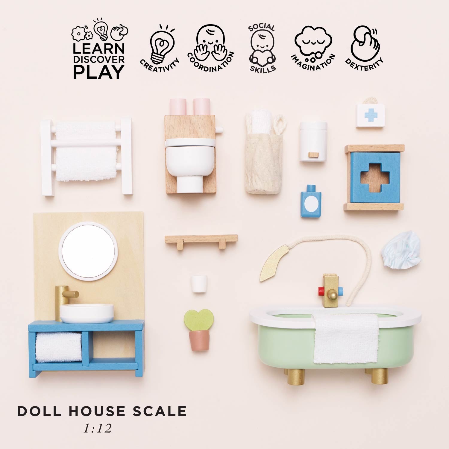 Dolls House Bathroom Furniture Set