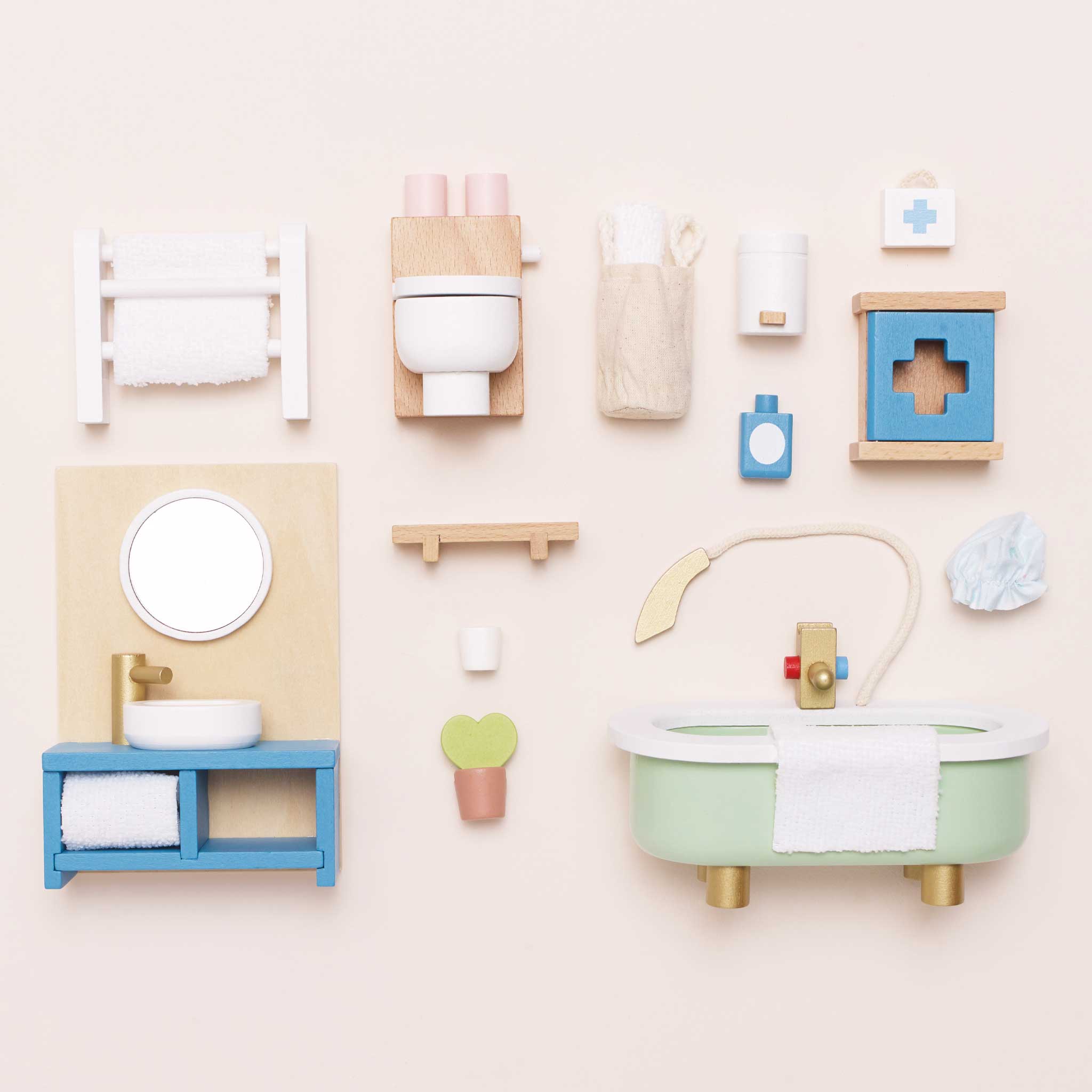 Wooden Doll House Furniture Complete Collection