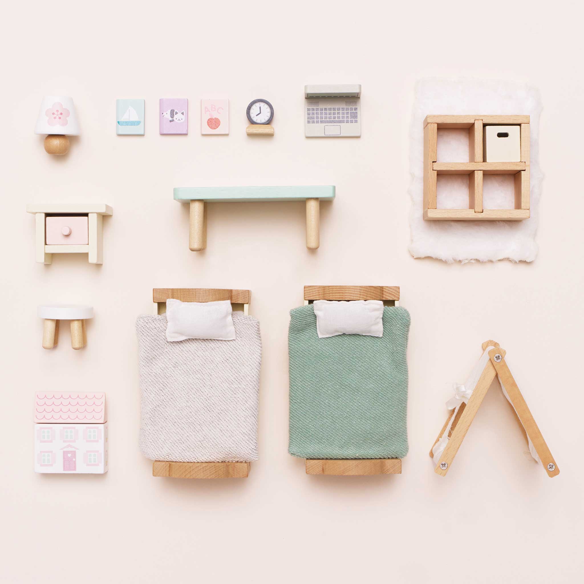 Wooden Doll House Furniture Complete Collection