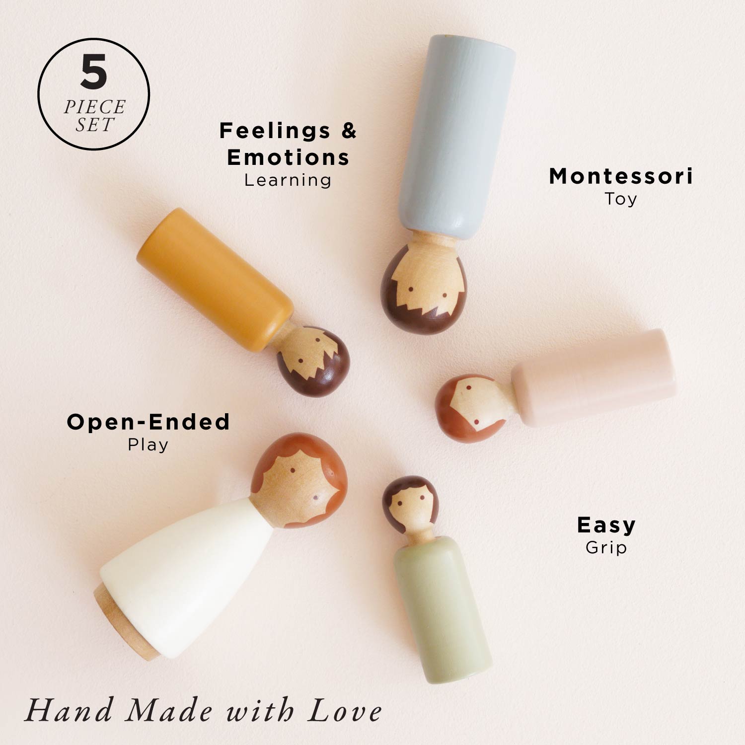 Dubois Wooden Family Dolls