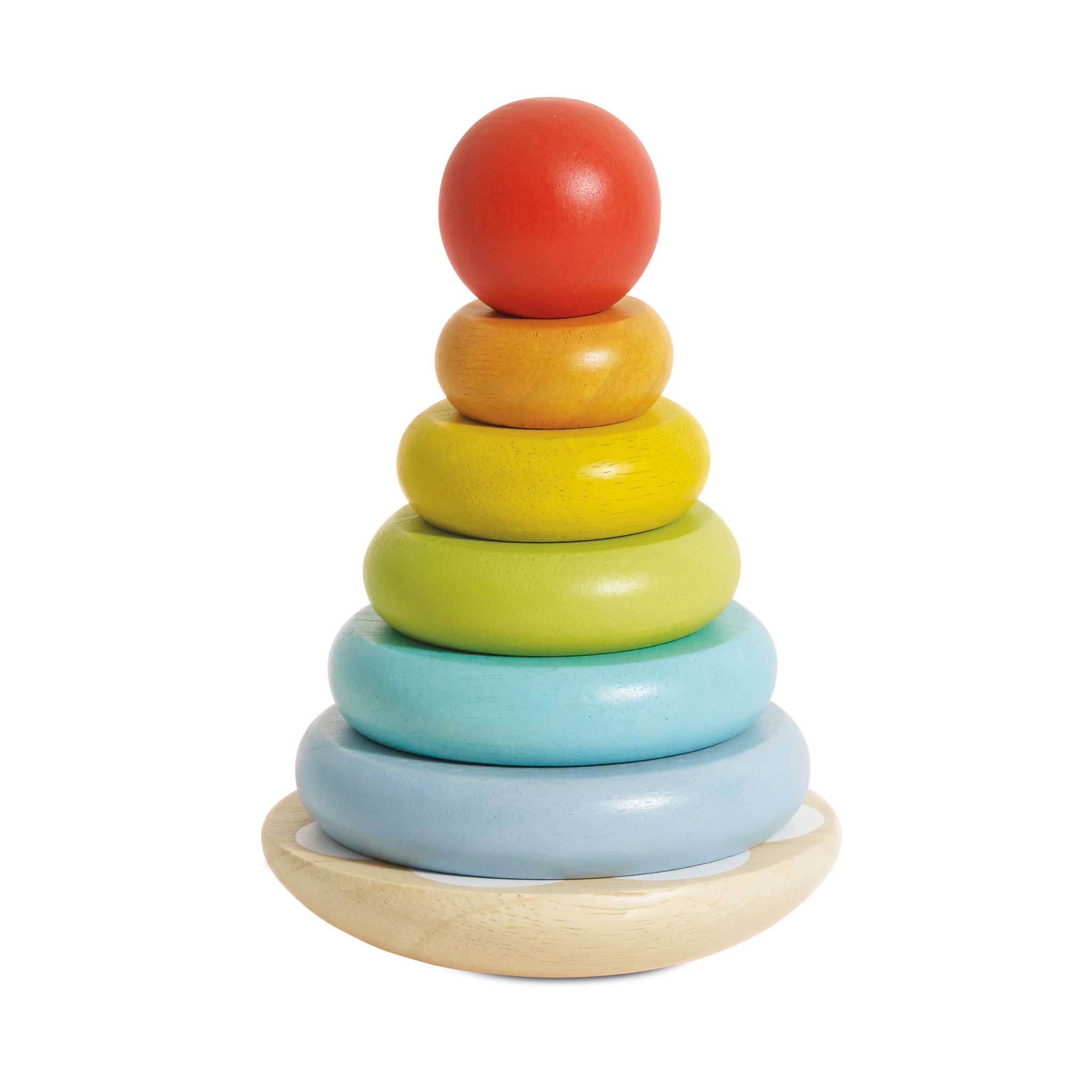 Rainbow wooden stacking toy on sale