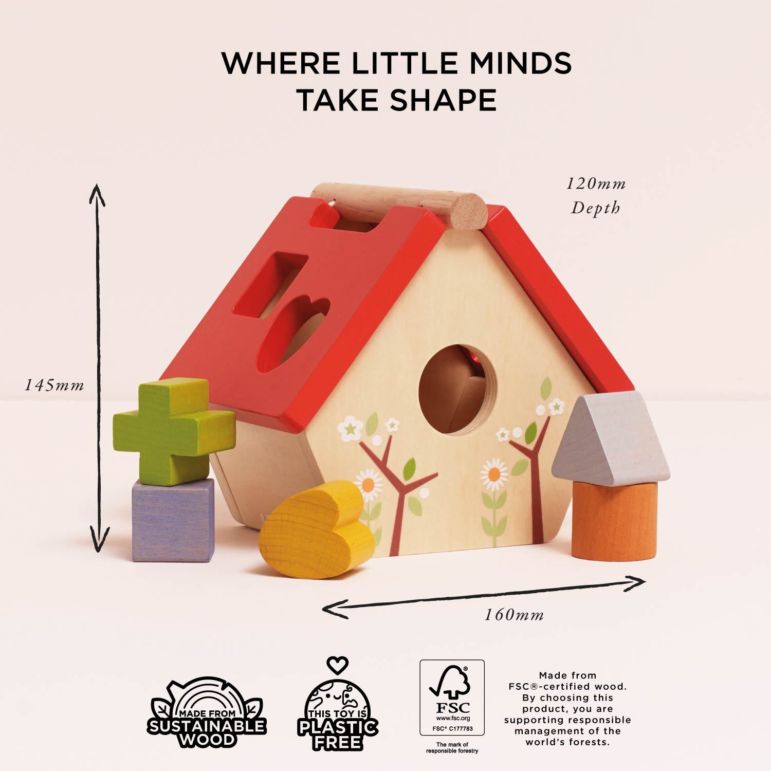 Woodland Bird House Shape Sorter
