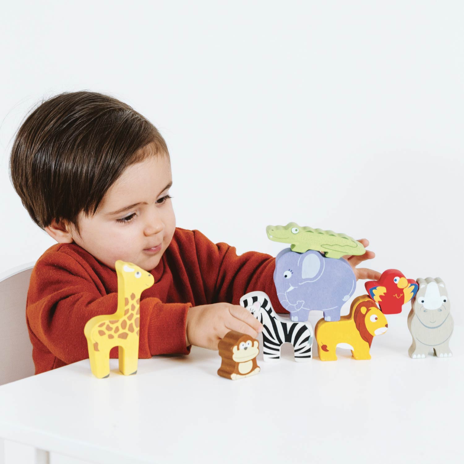 African Safari Stacking Animals & Bag