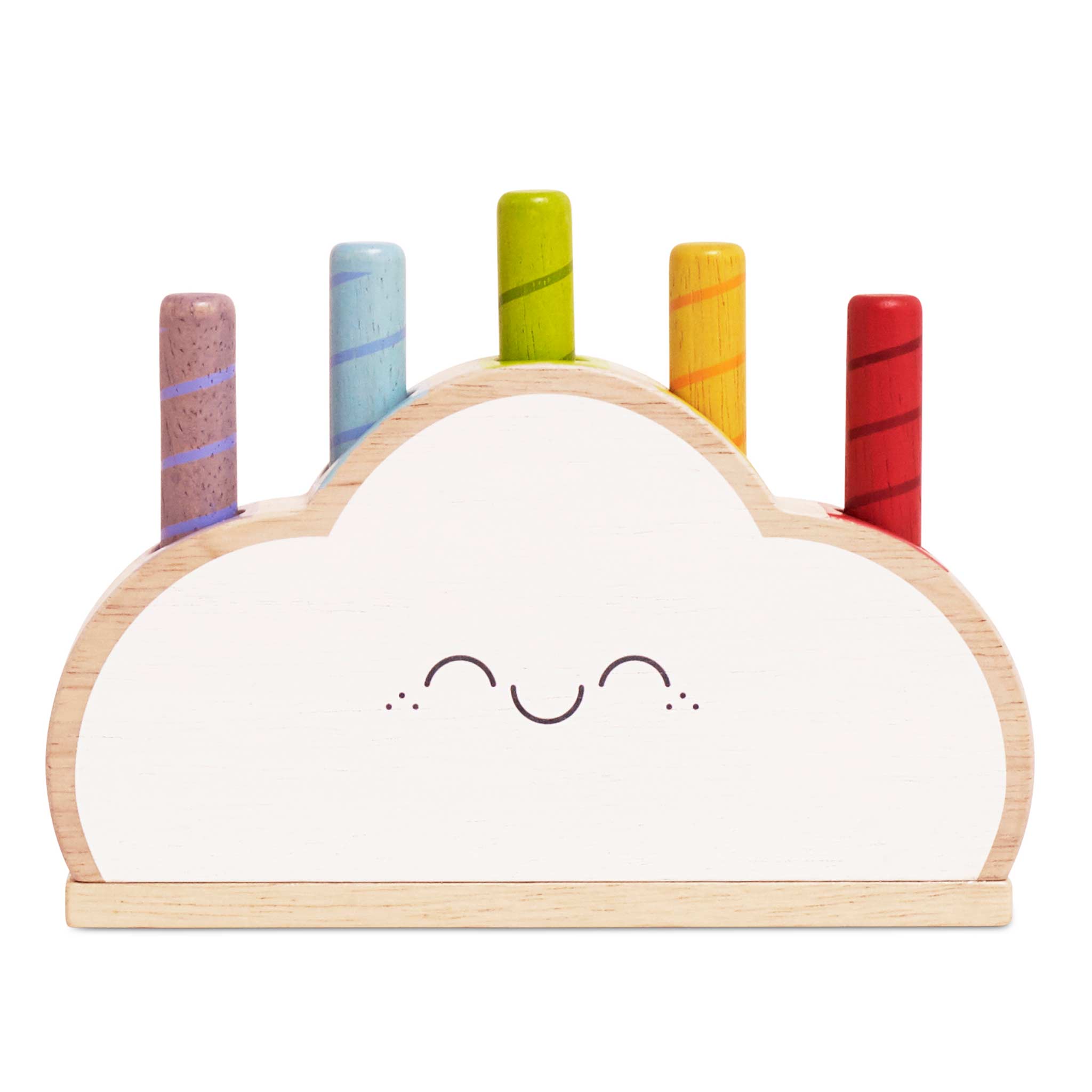 Wooden Rainbow Cloud Pop-Up Toy | Spring Loaded Toy | Le Toy Van