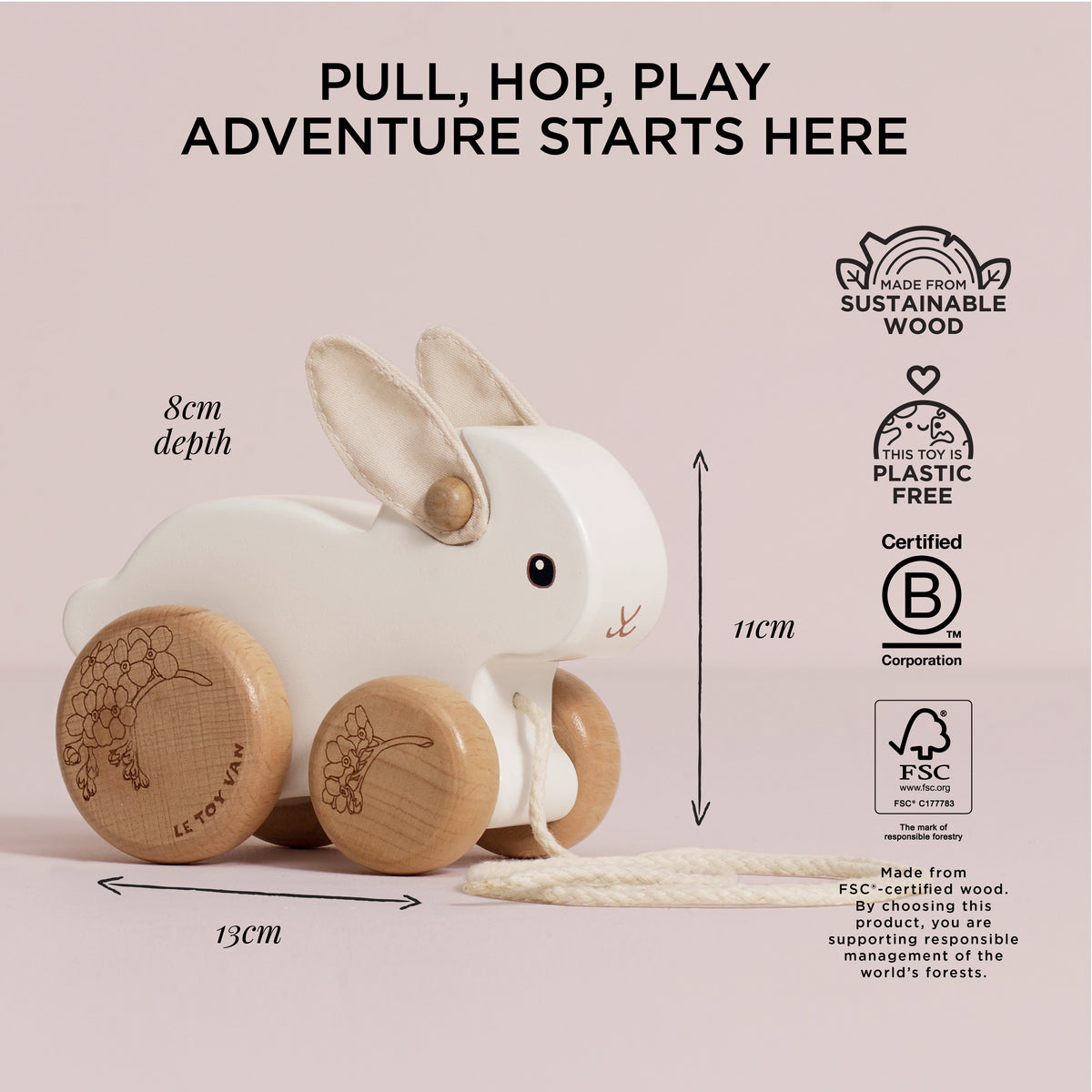 Pull Along Hopping Bunny
