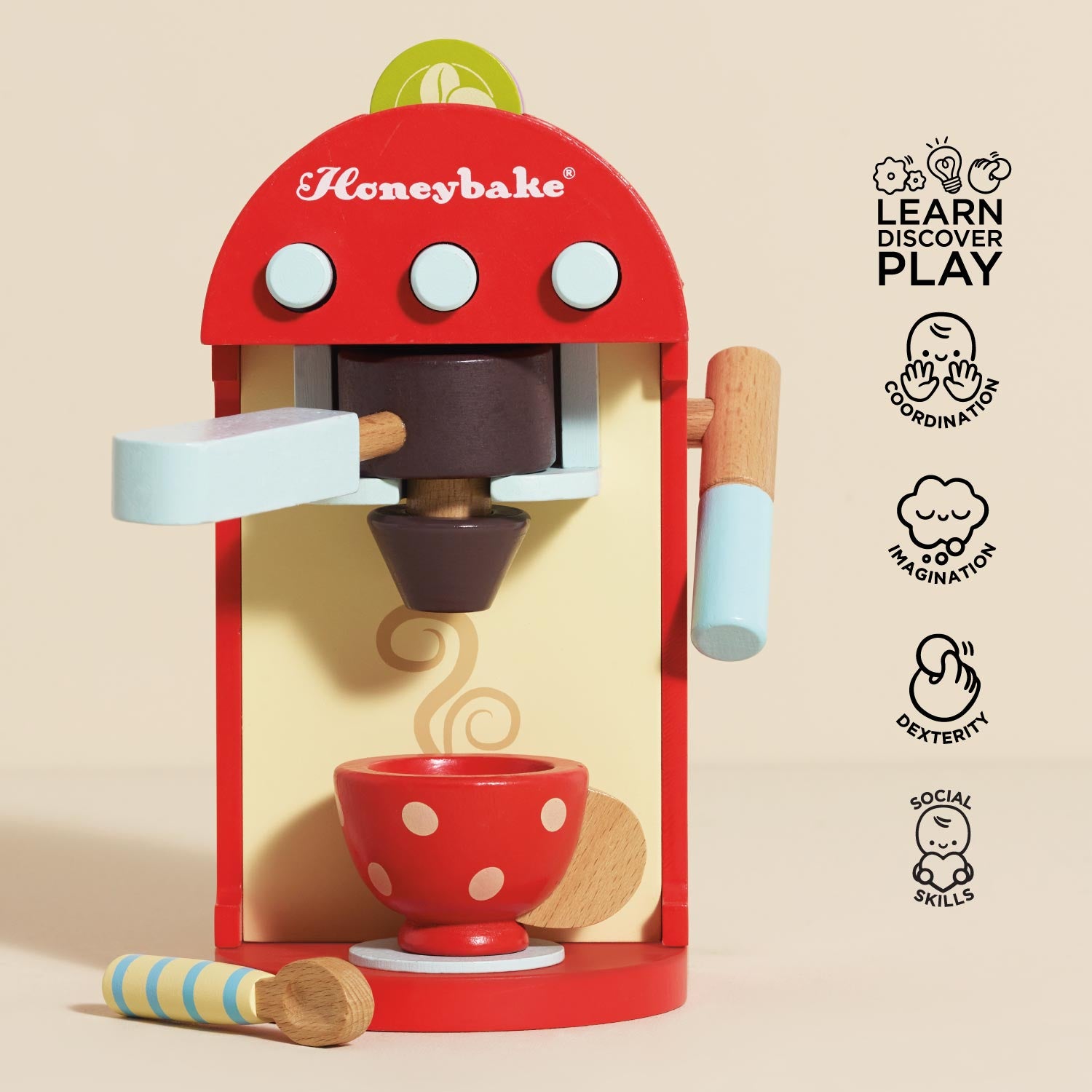 Wooden Coffee Machine & Cup