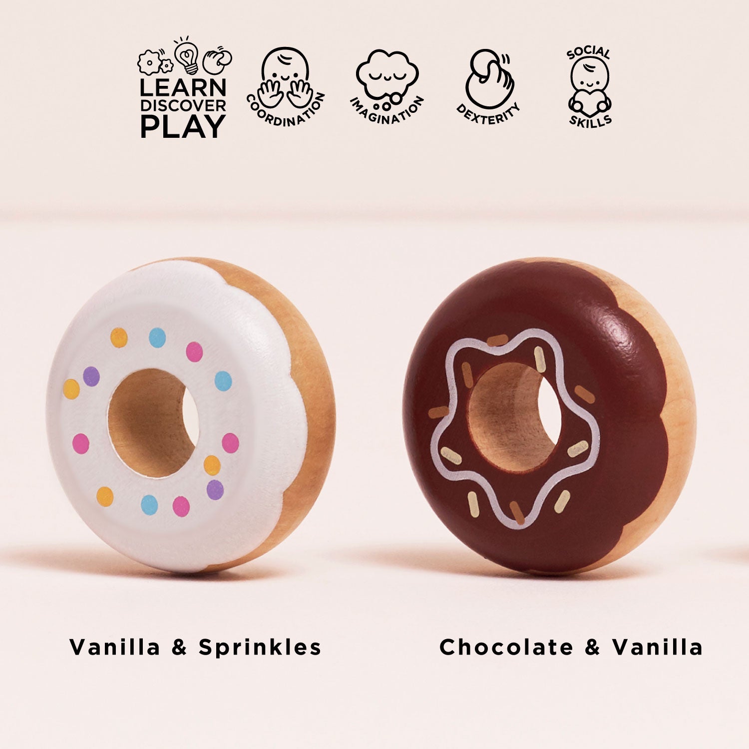 Wooden Doughnut Set