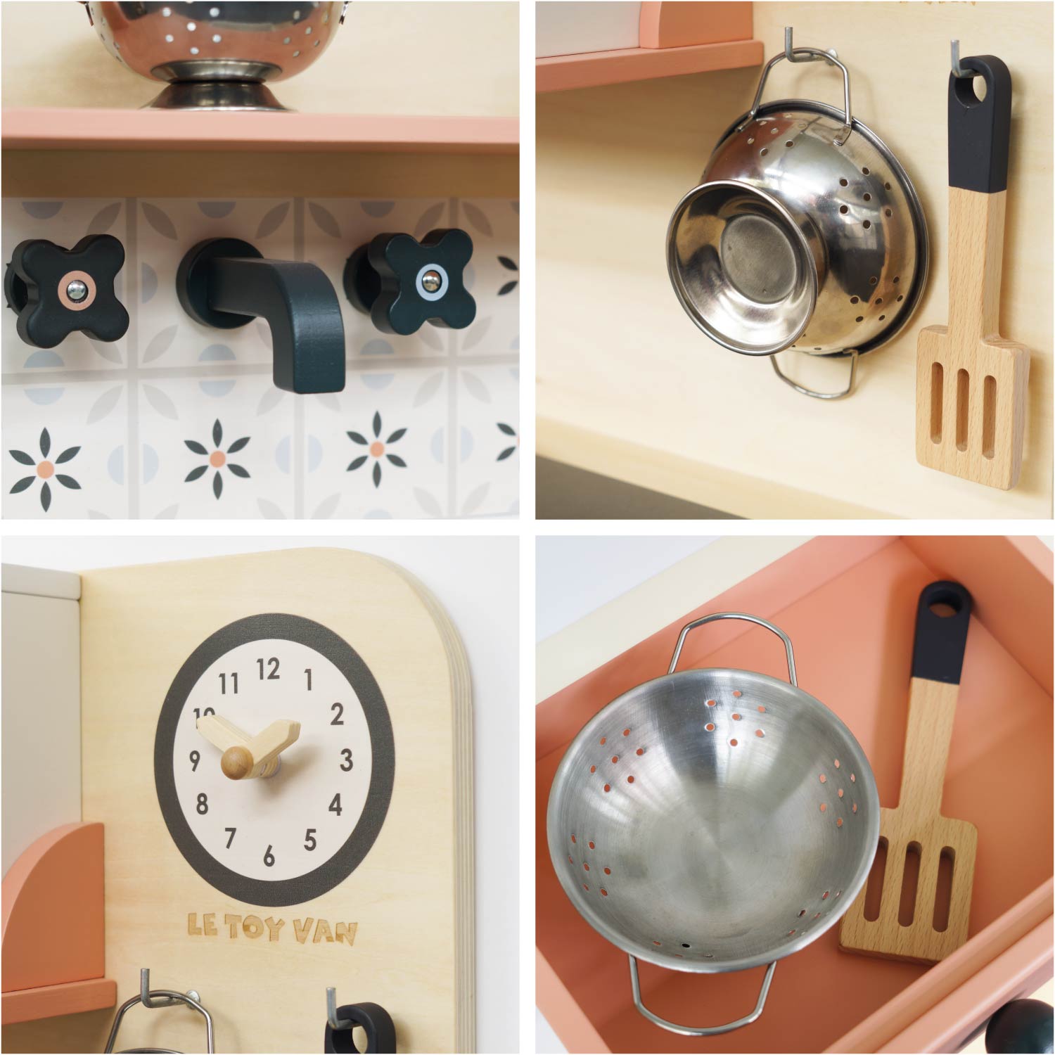 Rattan Family Size Wooden Play Kitchen
