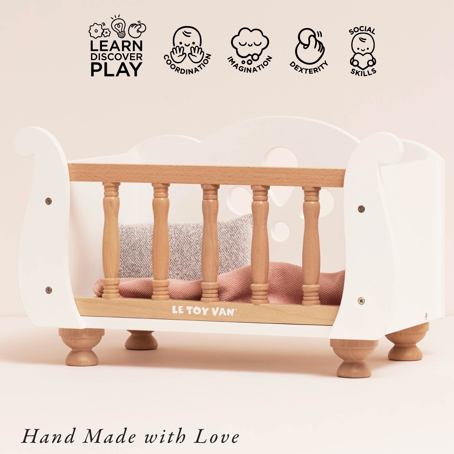 Wooden Dolls Cot