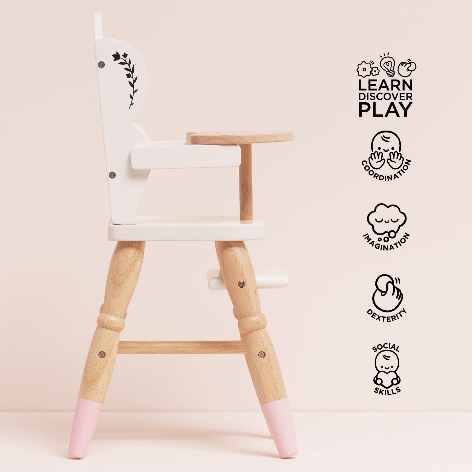 Wooden Dolls Highchair