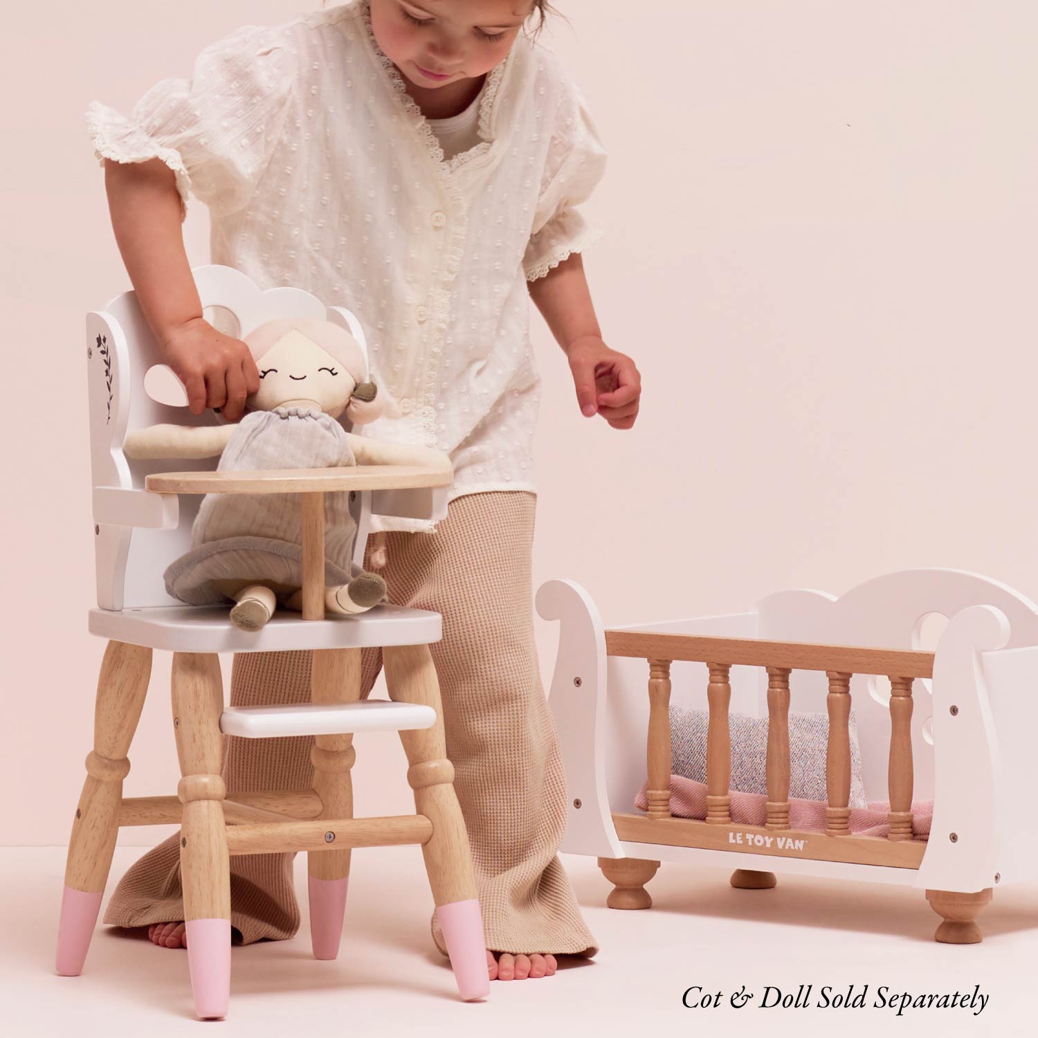Wooden Dolls Highchair