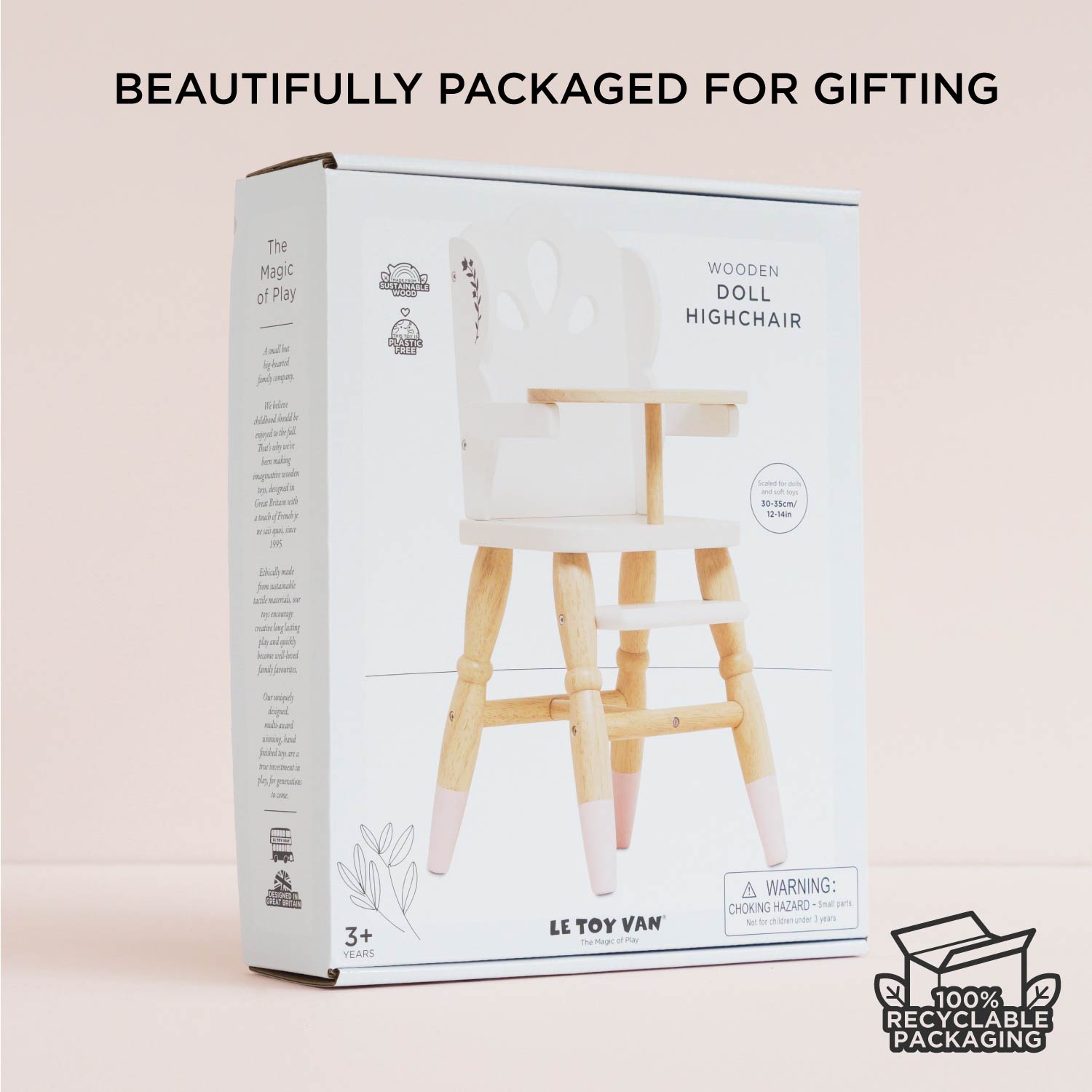 Wooden Dolls Highchair
