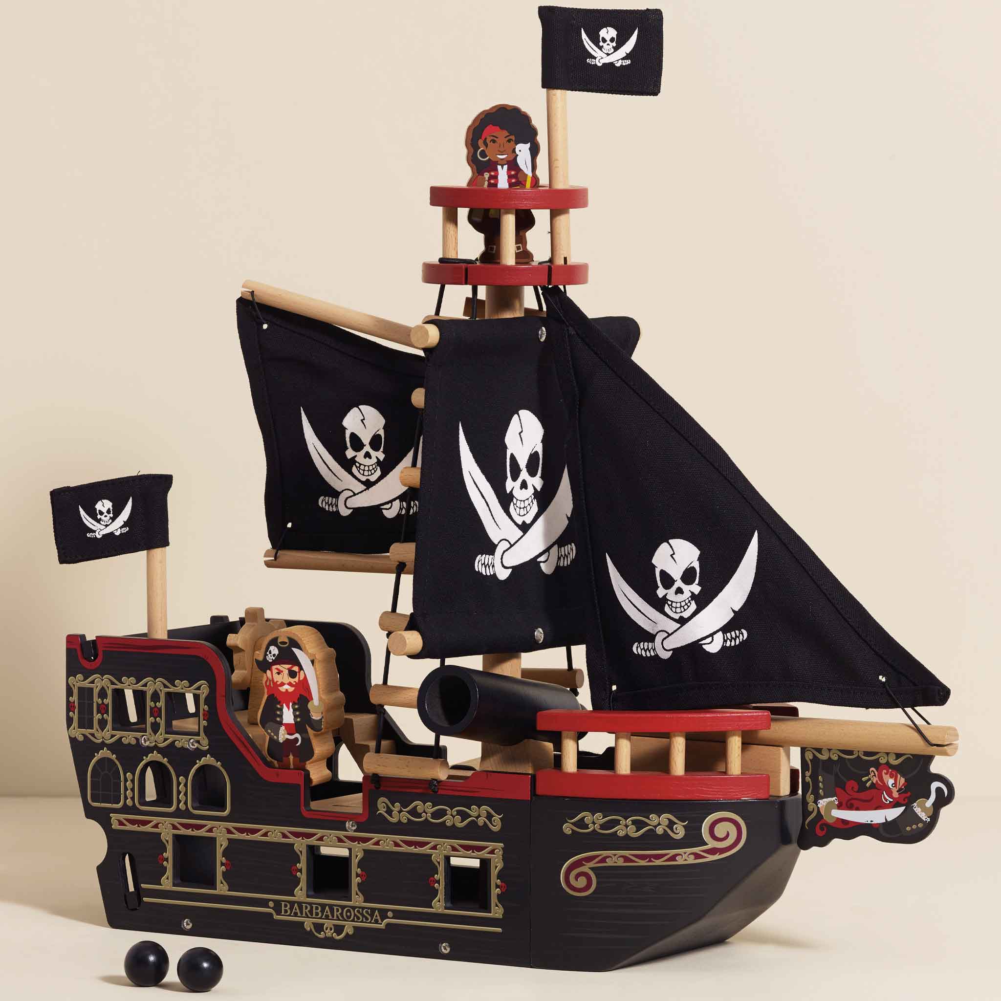 Sustainable Wooden Pirate Ships Toys for Imaginative Play | Le Toy Van