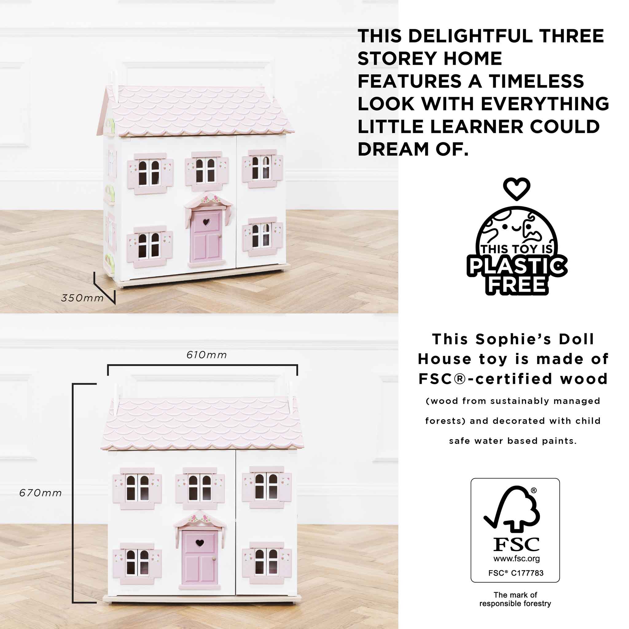 Sophie's Wooden Dollhouse