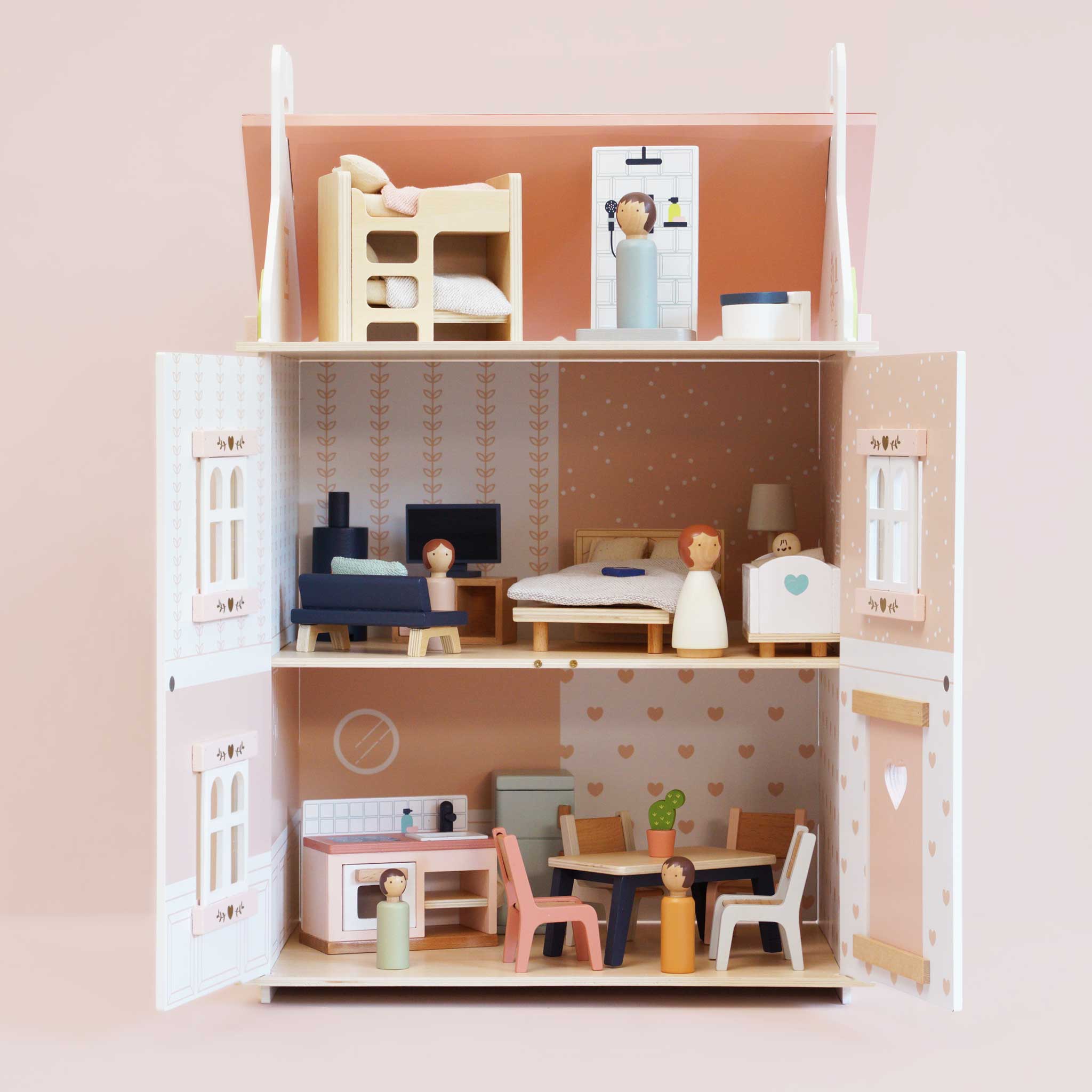 Roseheart Dolls House, Furniture and Family | Complete Starter Set