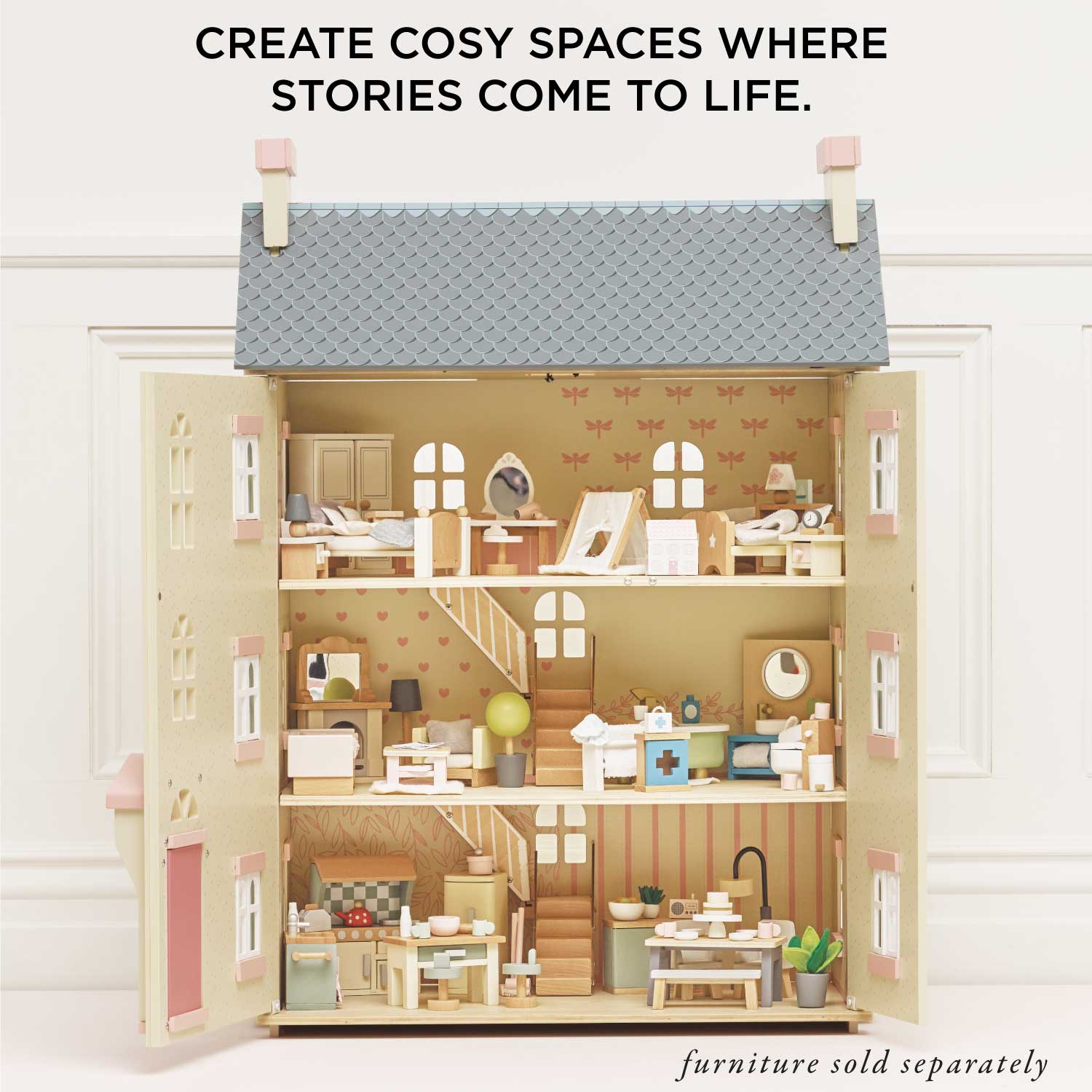 Cherry Tree Hall Wooden Dolls House