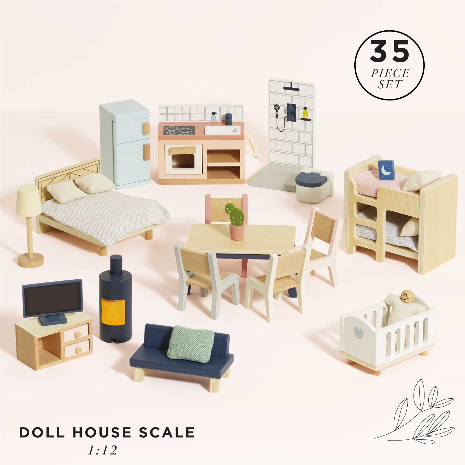 Dollhouse Wooden Furniture Set Dolls House Accessories Le Toy Van Le Toy Van Inc