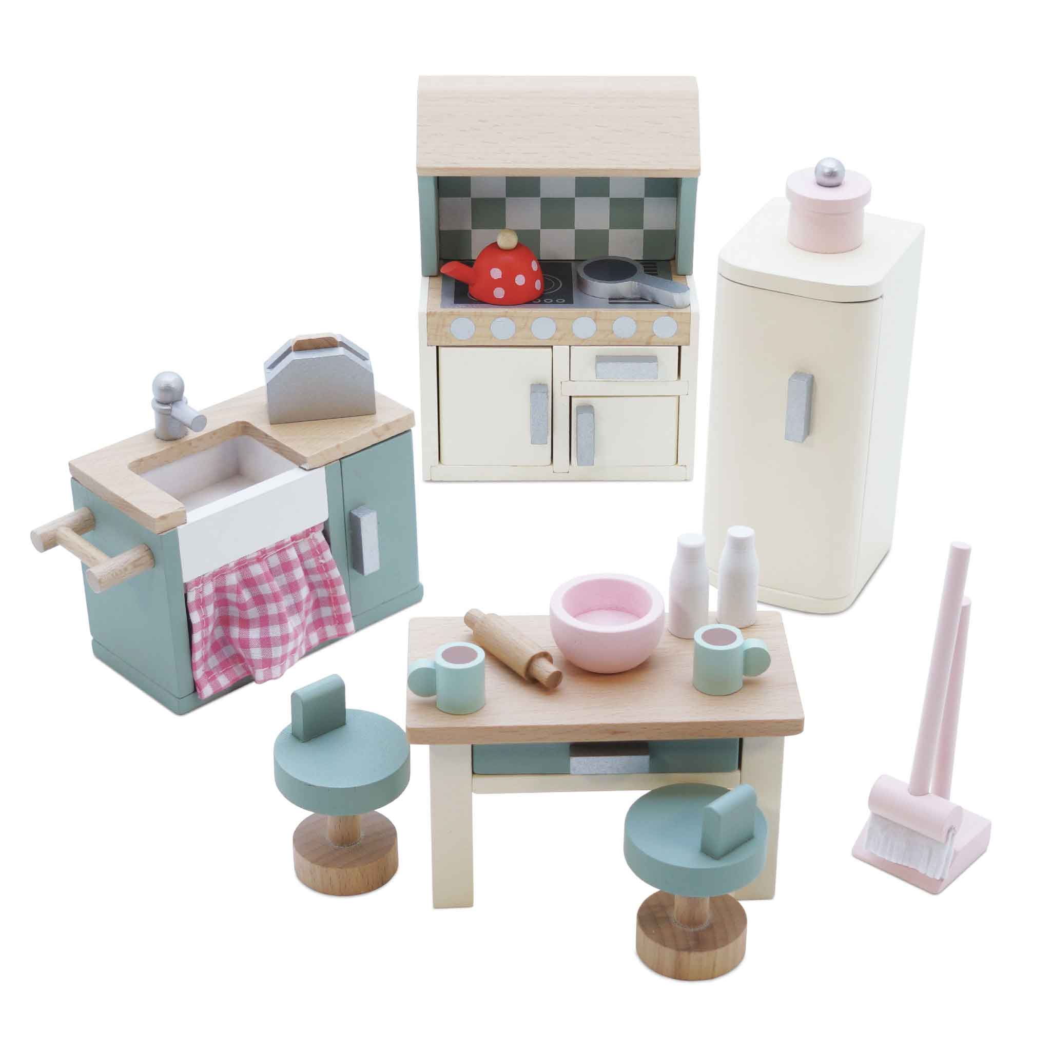 Wooden Dolls house Kitchen Furniture