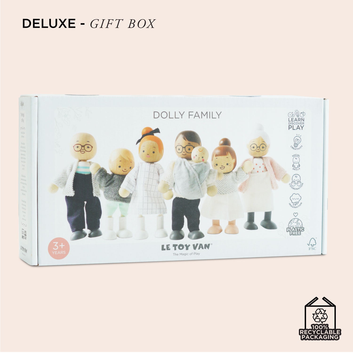 Wooden Dolls House Family