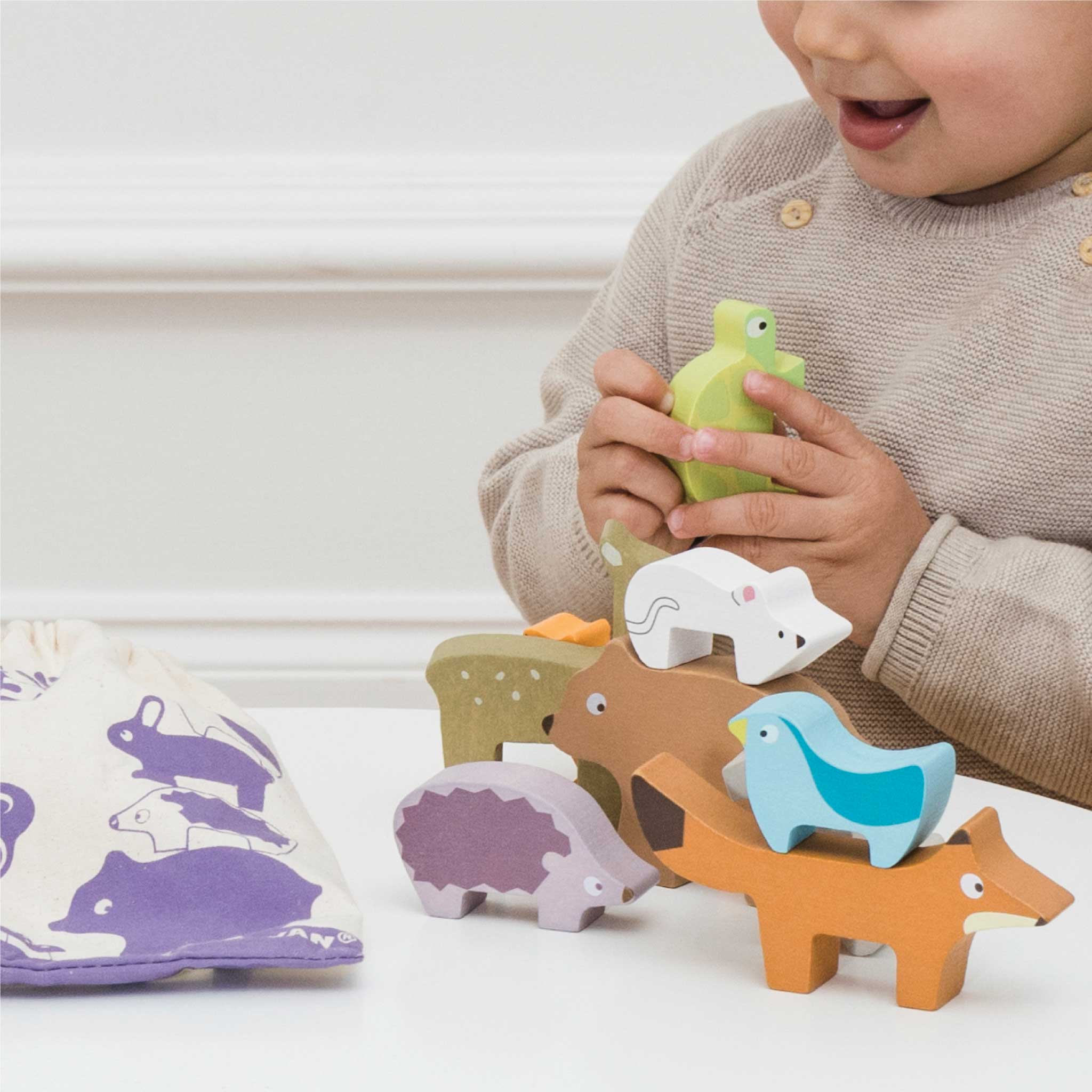 Woodland Stacking Forest Animals & Bag