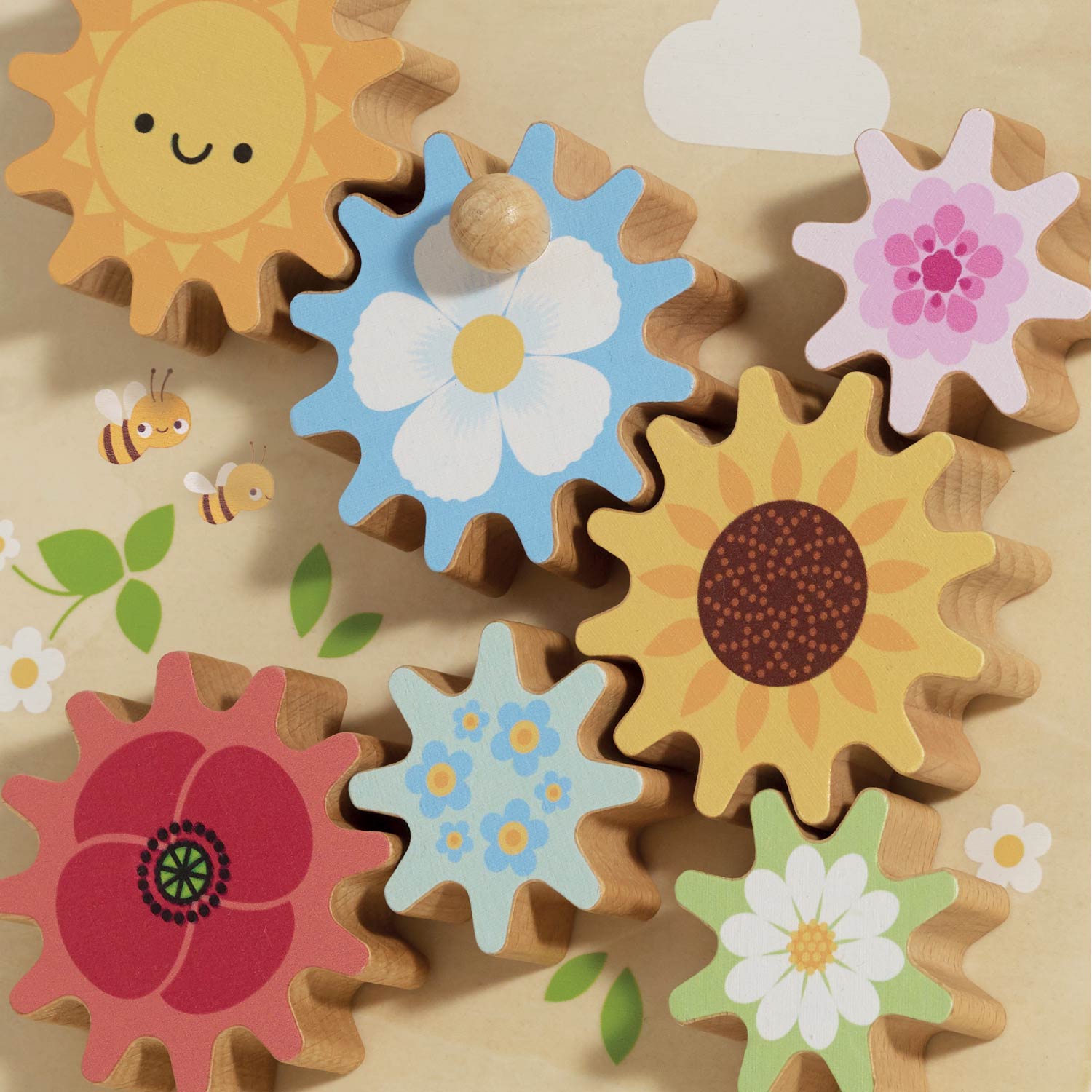 gear flower Le Toy Van, Inc. Meadow Bees Gear & Cogs