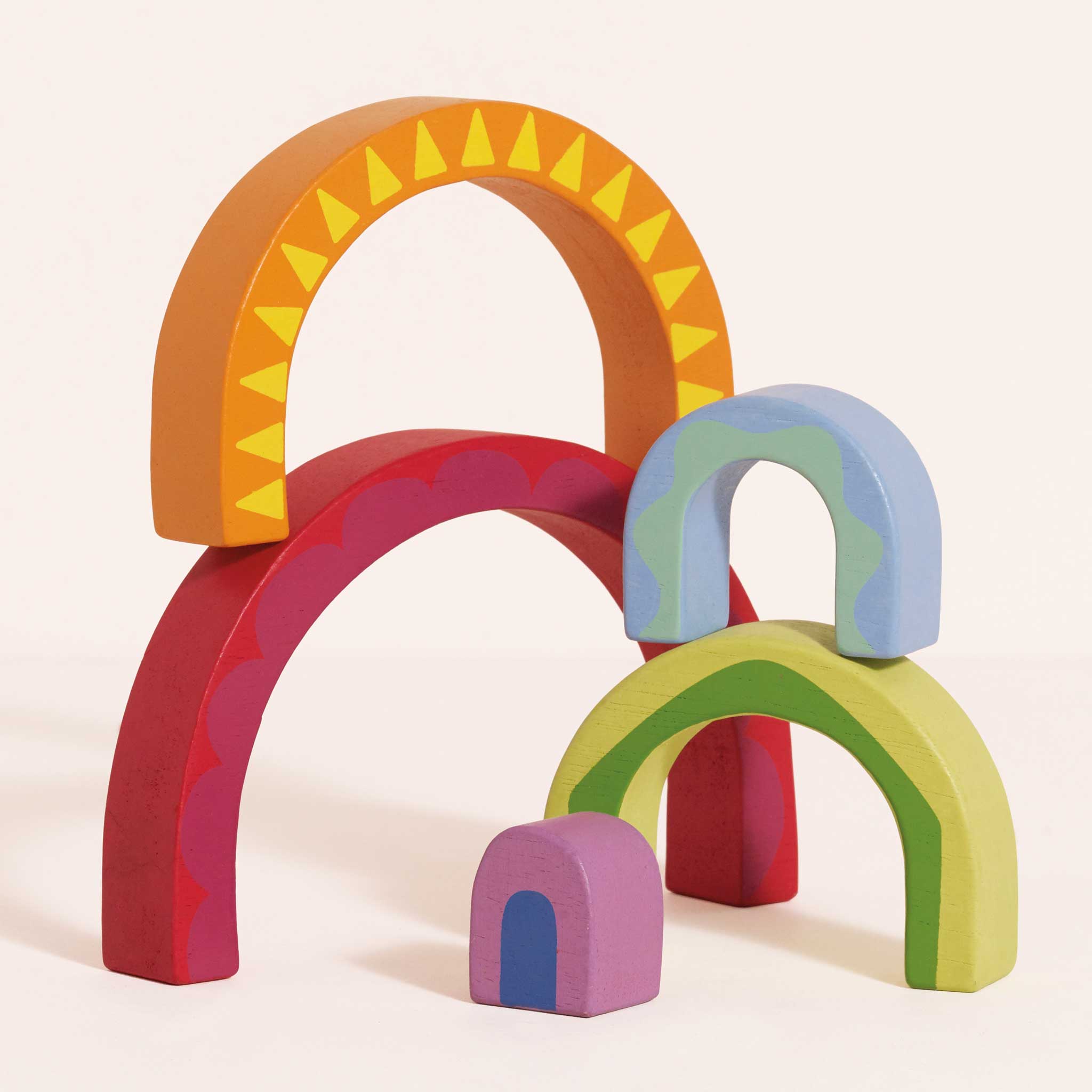 Wooden Rainbow Tunnel Stacking Toy | Montessori Toy | Le Toy Van