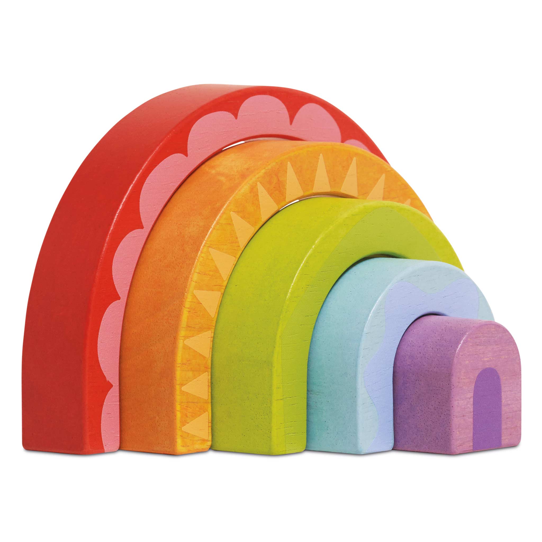 Wooden Rainbow Tunnel Stacking Toy | Montessori Toy | Le Toy Van