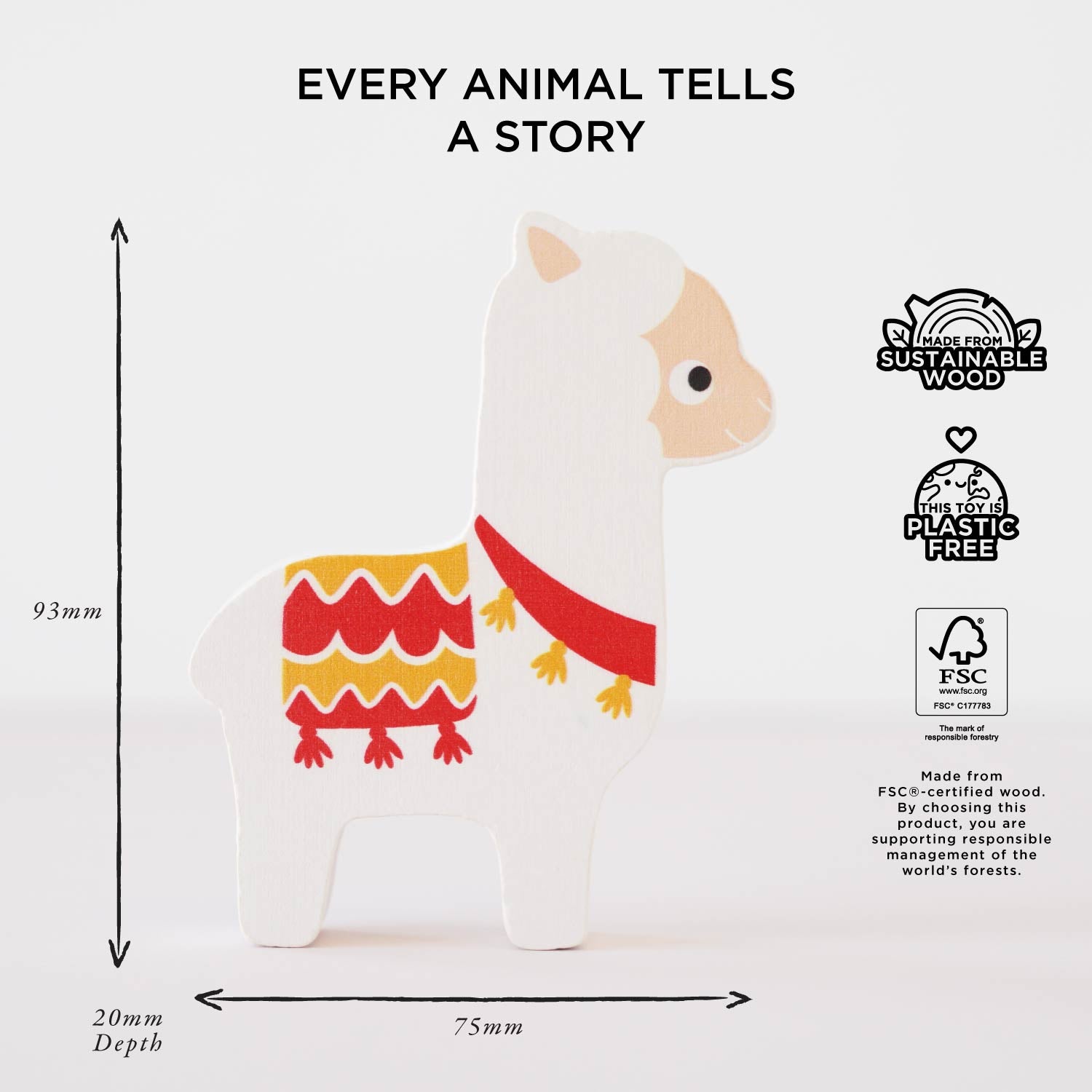 Wooden Stacking Animals & Bag