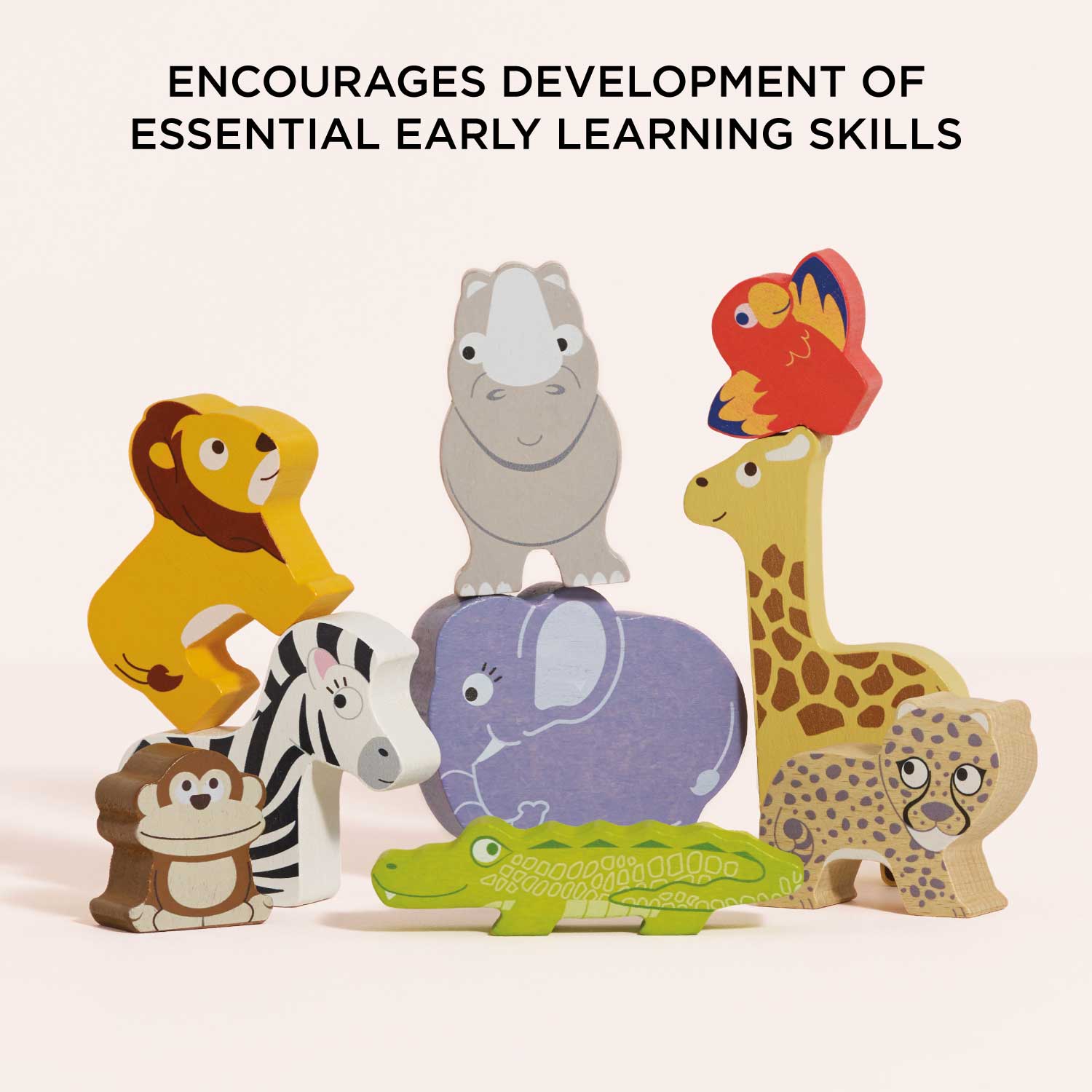 African Safari Stacking Animals & Bag