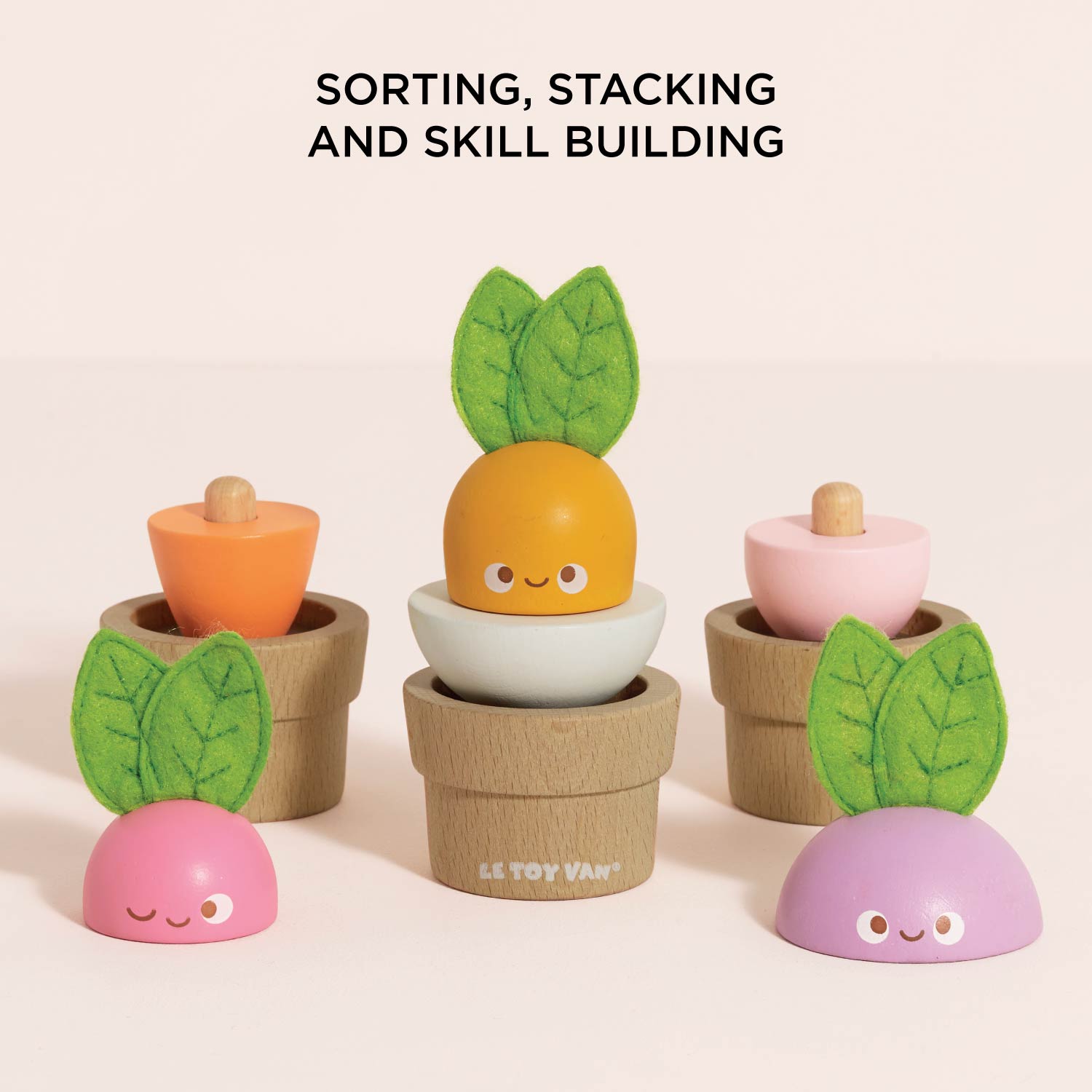 Stacking Wooden Veggies