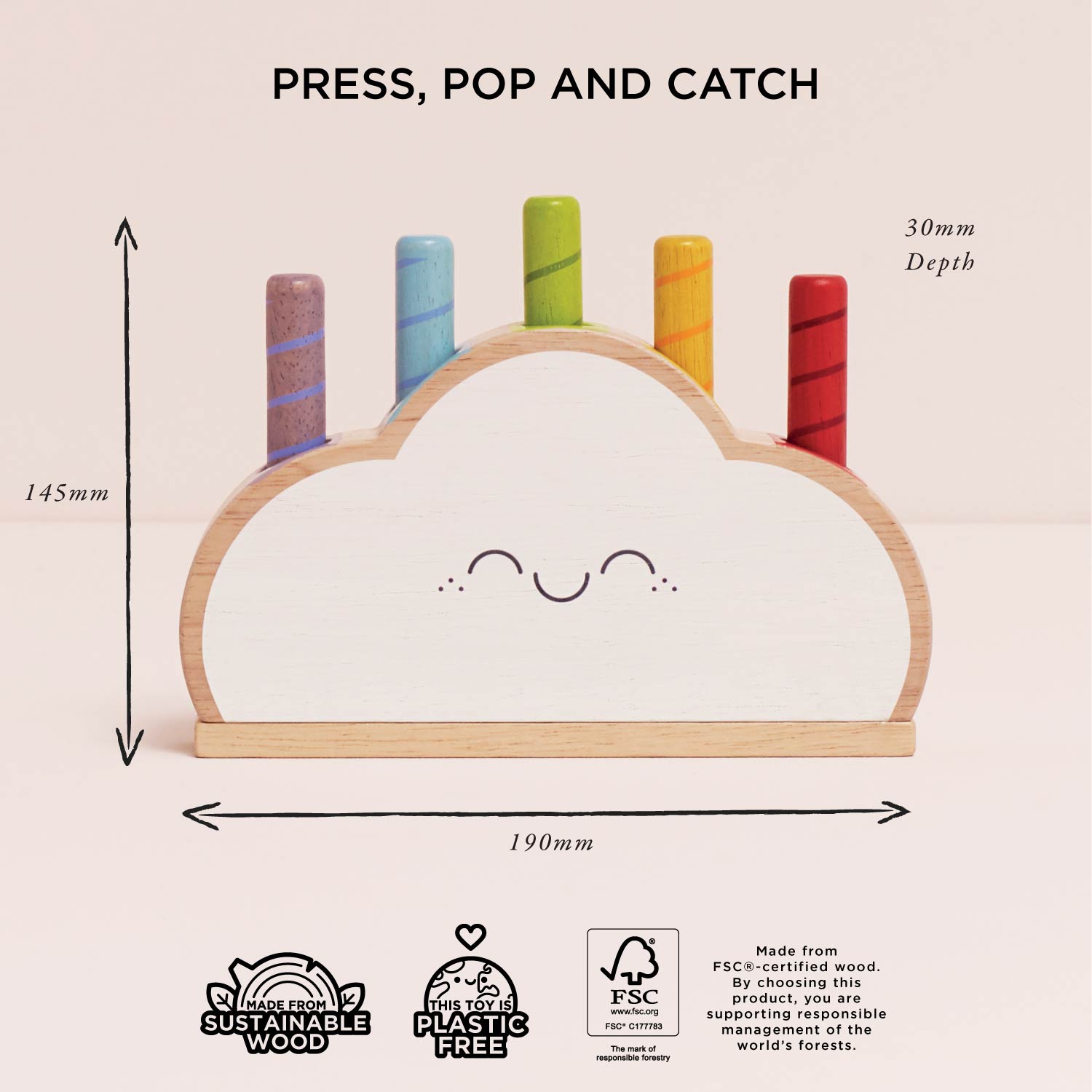 Rainbow Cloud Pop-up Toy