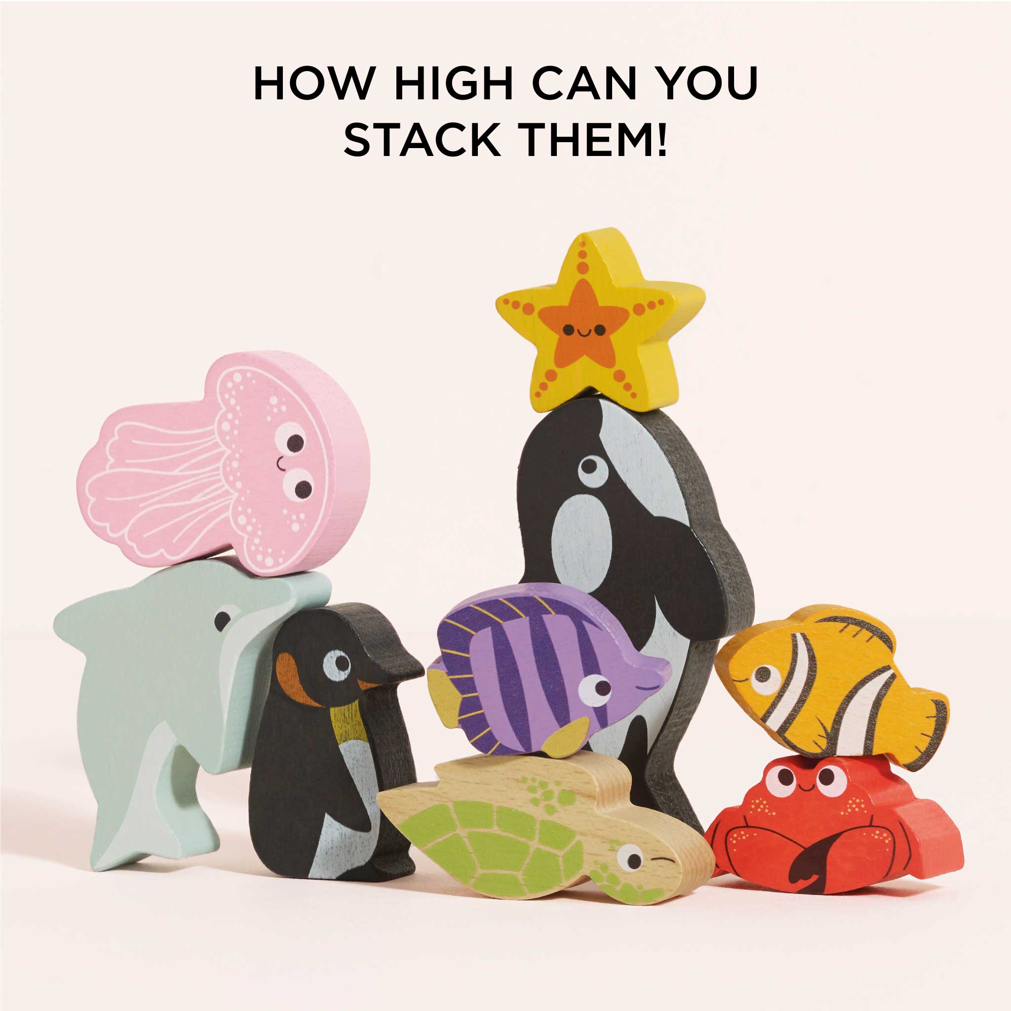 Ocean Life Stacking Animals & Bag