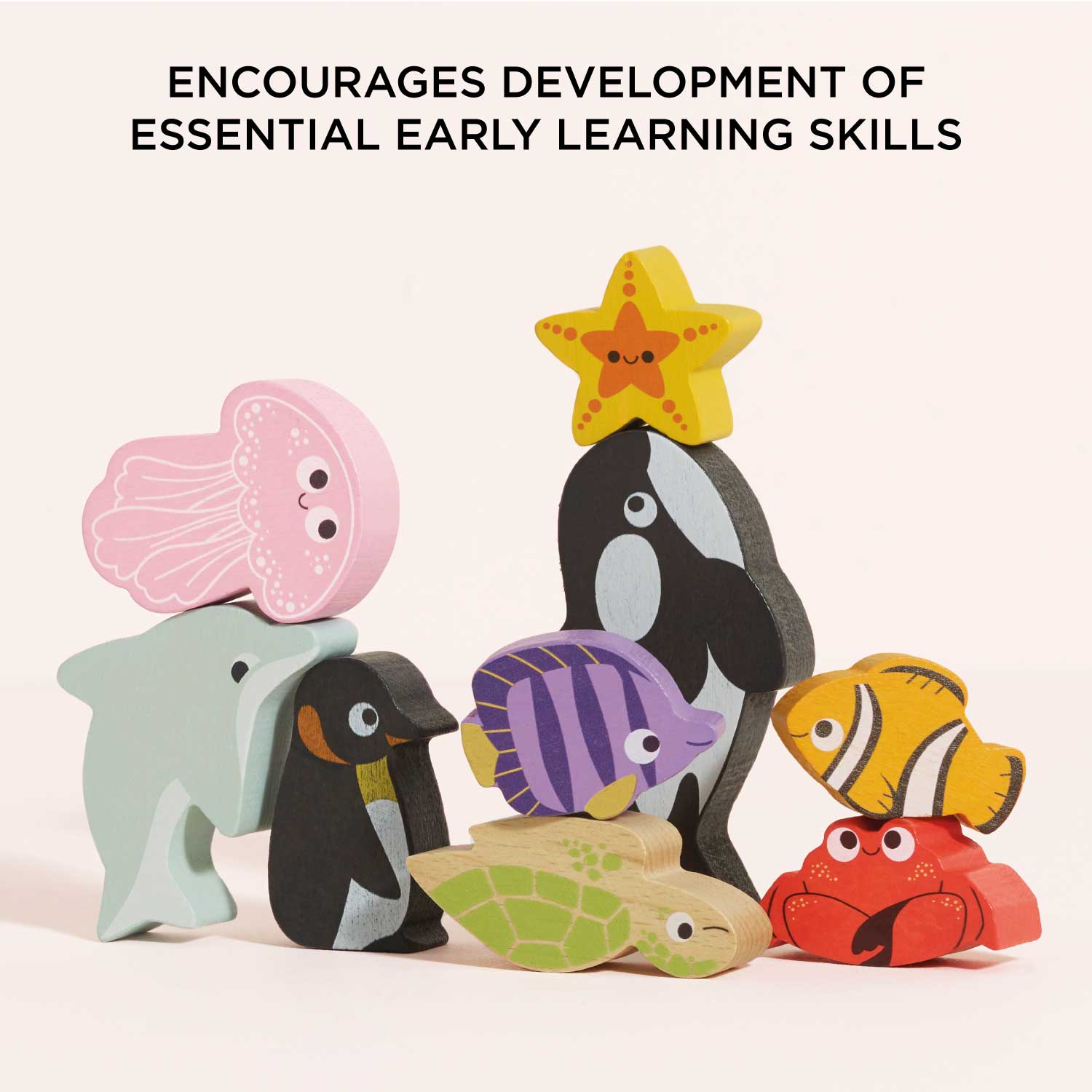 Ocean Life Stacking Animals & Bag