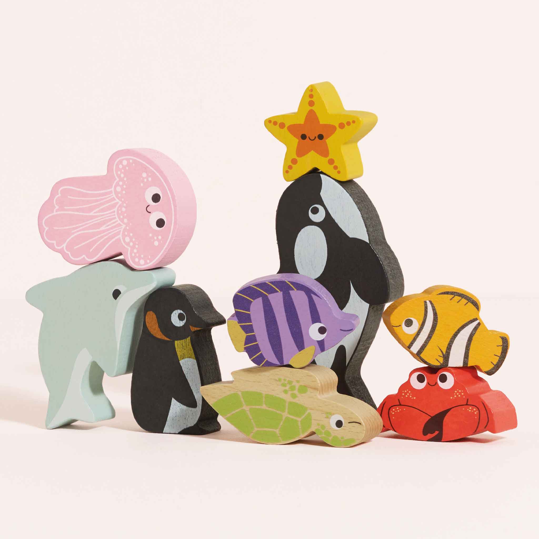 Ocean Life Stacking Animals & Bag