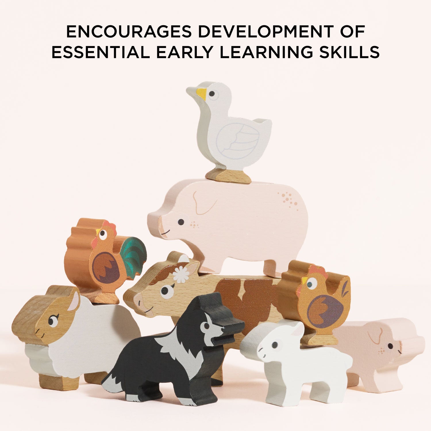 Farmyard Stacking Animals & Bag