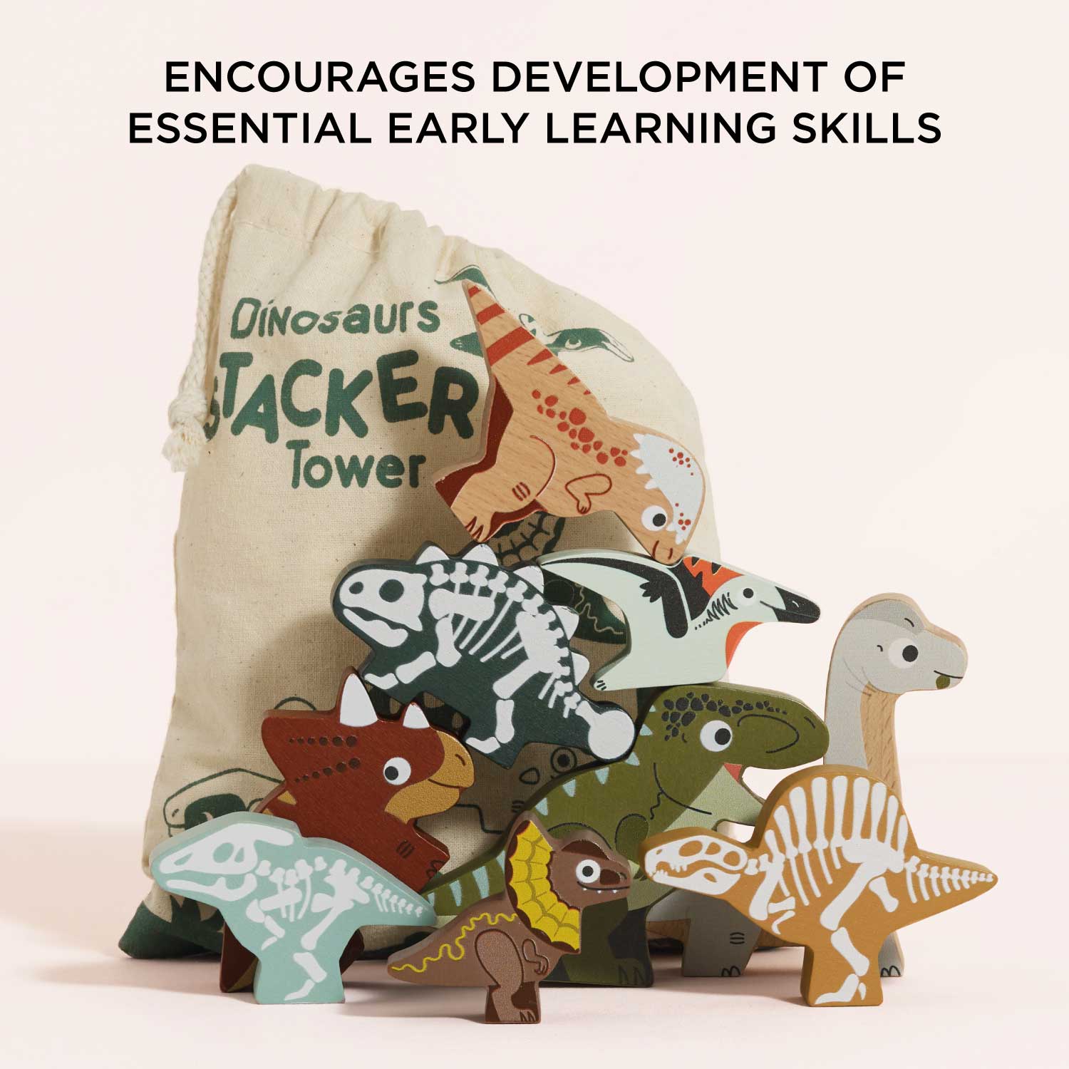 Jurassic Stacking Dinosaurs & Bag