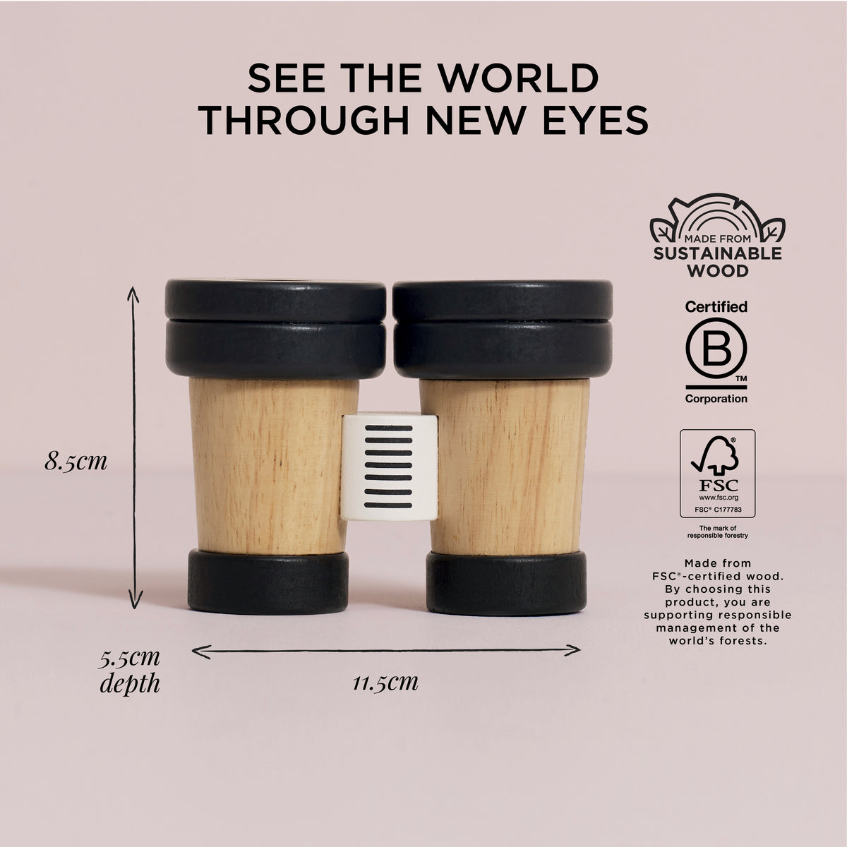 Wooden Retro Binoculars