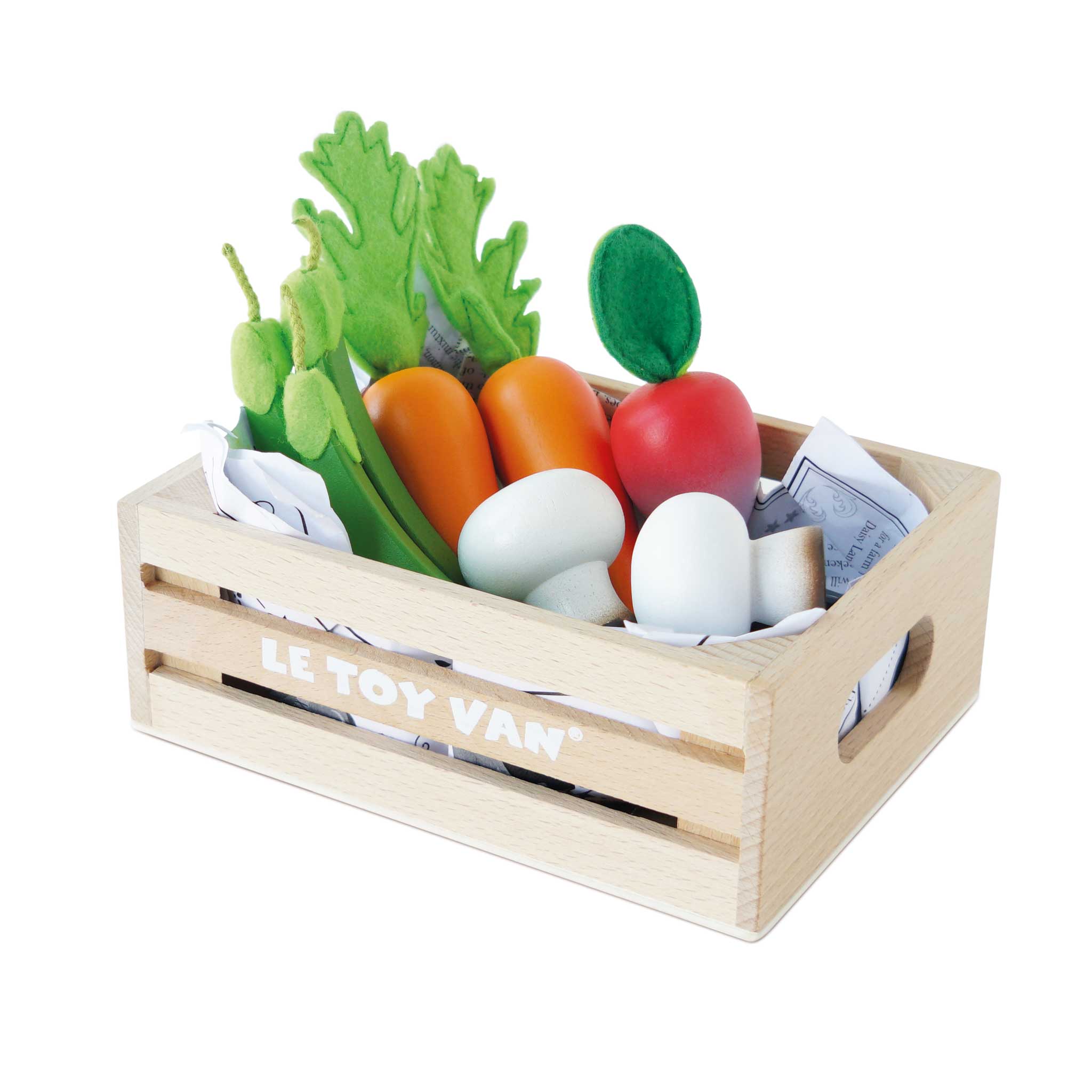 Harvest Vegetables Wooden Food Crate