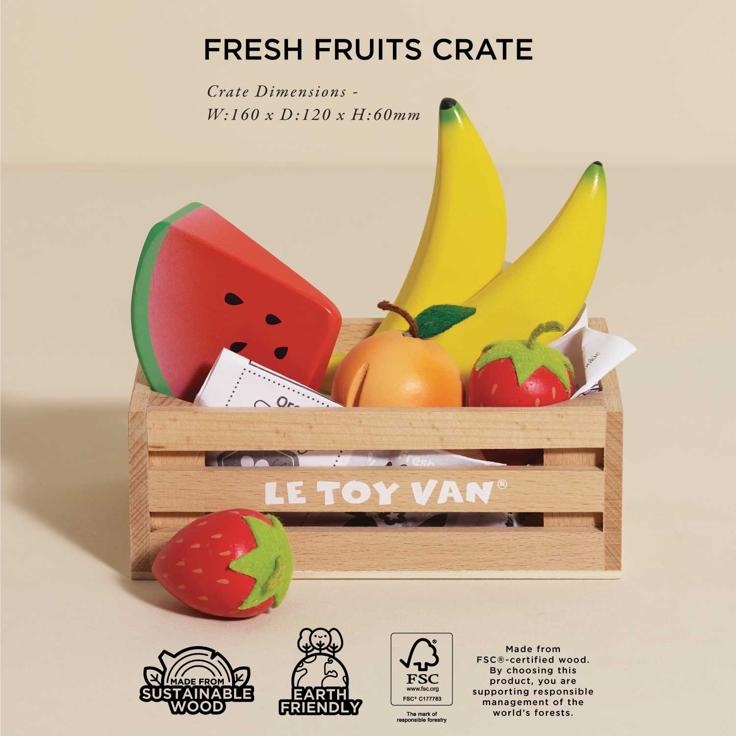 Smoothie Fruit Wooden Market Crate