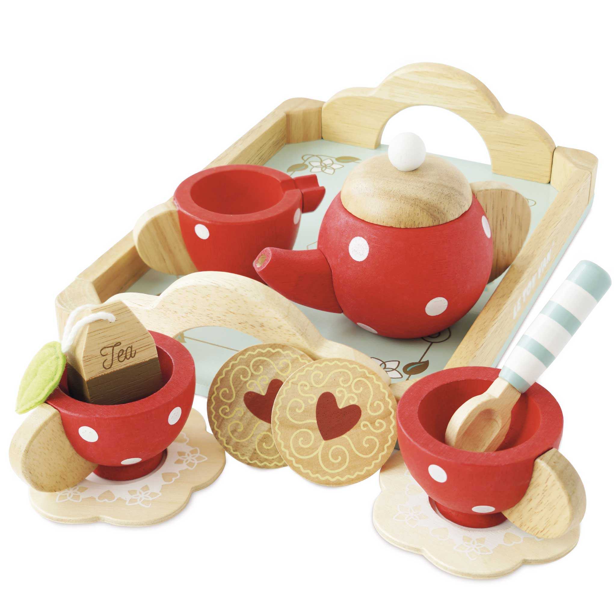 Wooden Tea Set & Tray