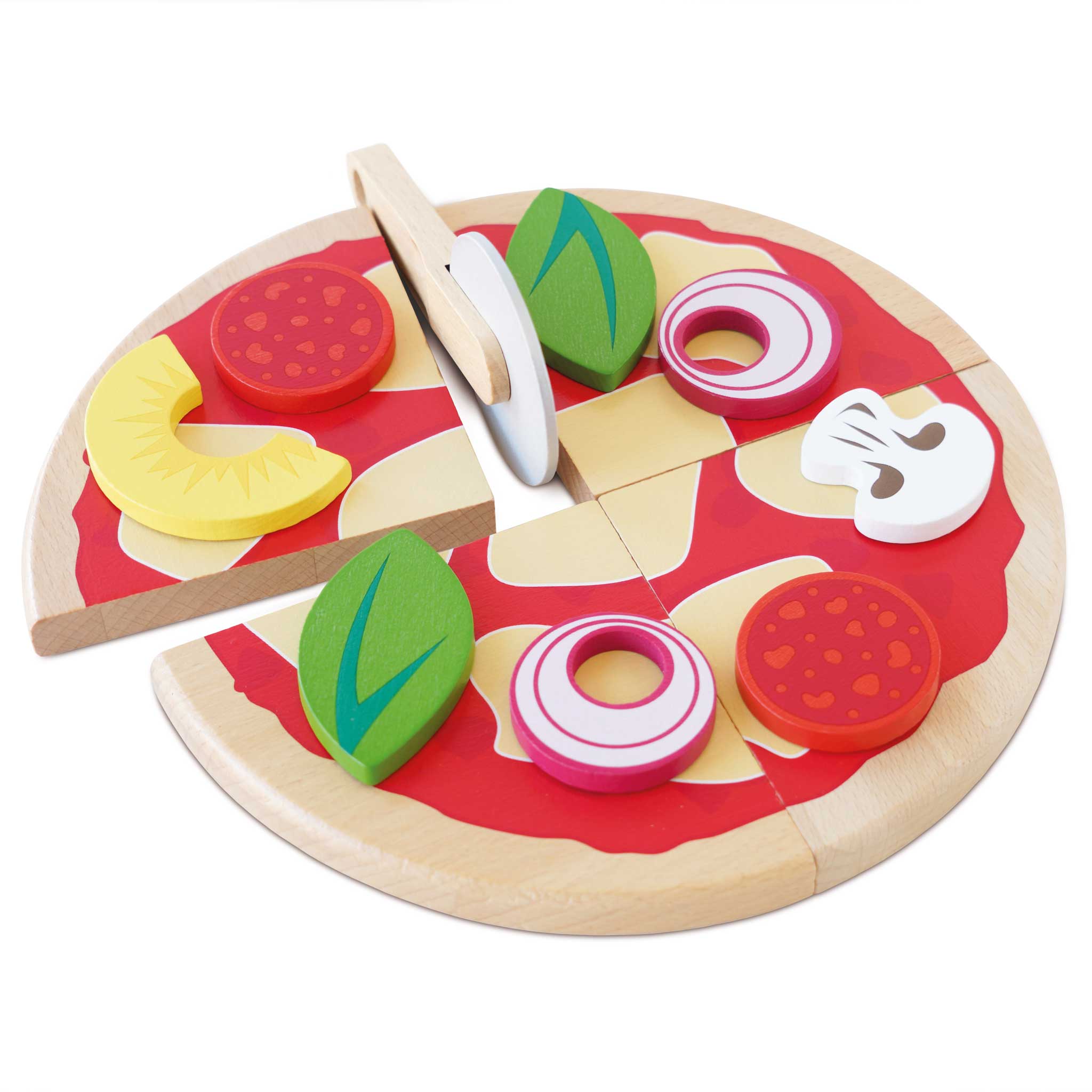 Pizza & Toppings with Slice Cutter
