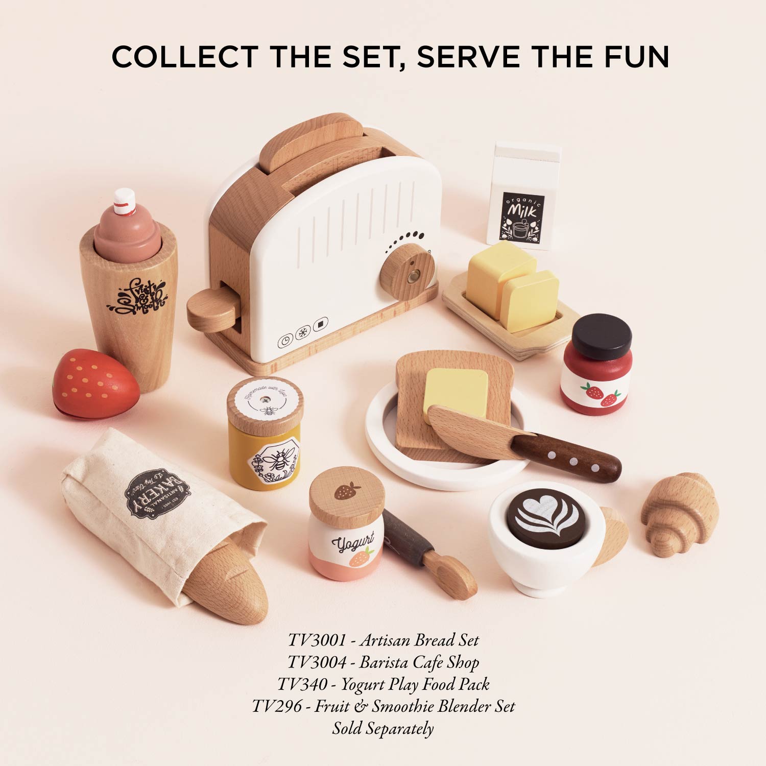 Pop-up Toaster and Breakfast Set