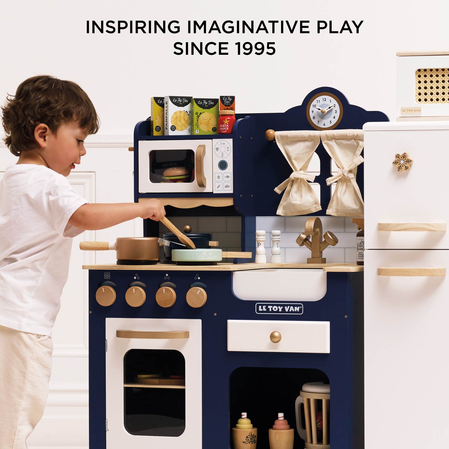 Pots Pans Toy Wooden Pretend Play Kitchen Accessories Le Toy