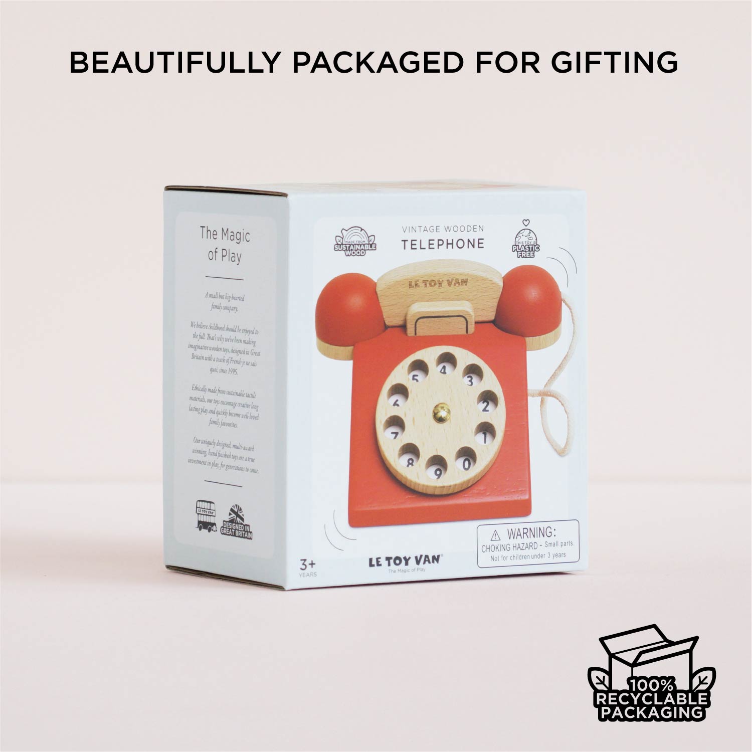 Vintage Phone | Wooden Pretend Play Toys | Le Toy Van Inc.